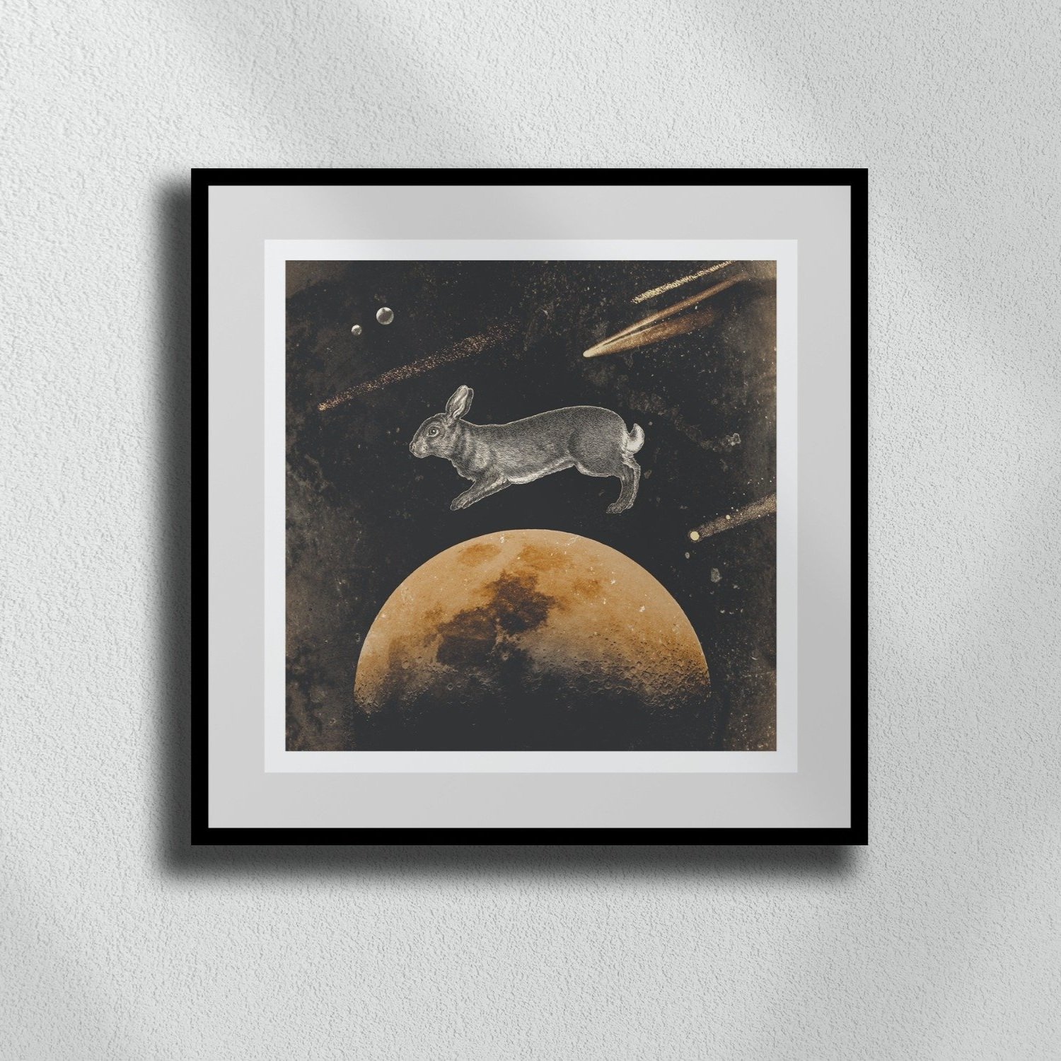 Hunter's Moon Digital Collage Art Print - PLENILUNE