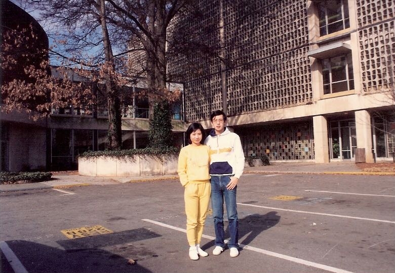 Parents in front of Georgia Tech (1989)