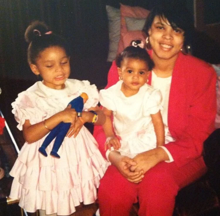 My big sister, my mom, and me on Easter Sunday