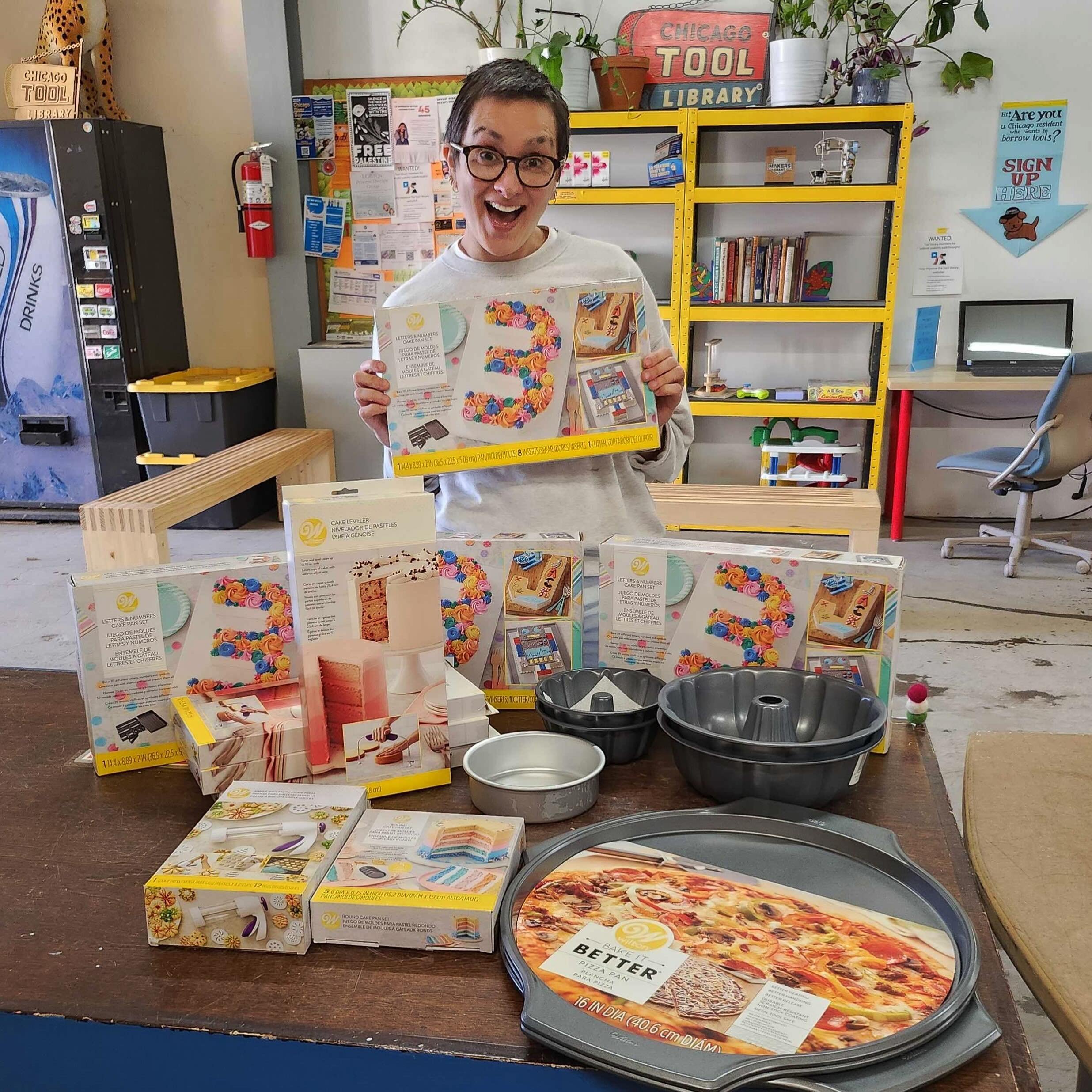 😍Thanks Jane and Kelly for this amazing baking supply haul!!🍰

We&rsquo;ve got pizza pans, cake slicer/levelers, a cookie press, Bundt pans, and these super cool cake pans that allow you to bake your own letter and number shaped cakes! 🤯

When bor