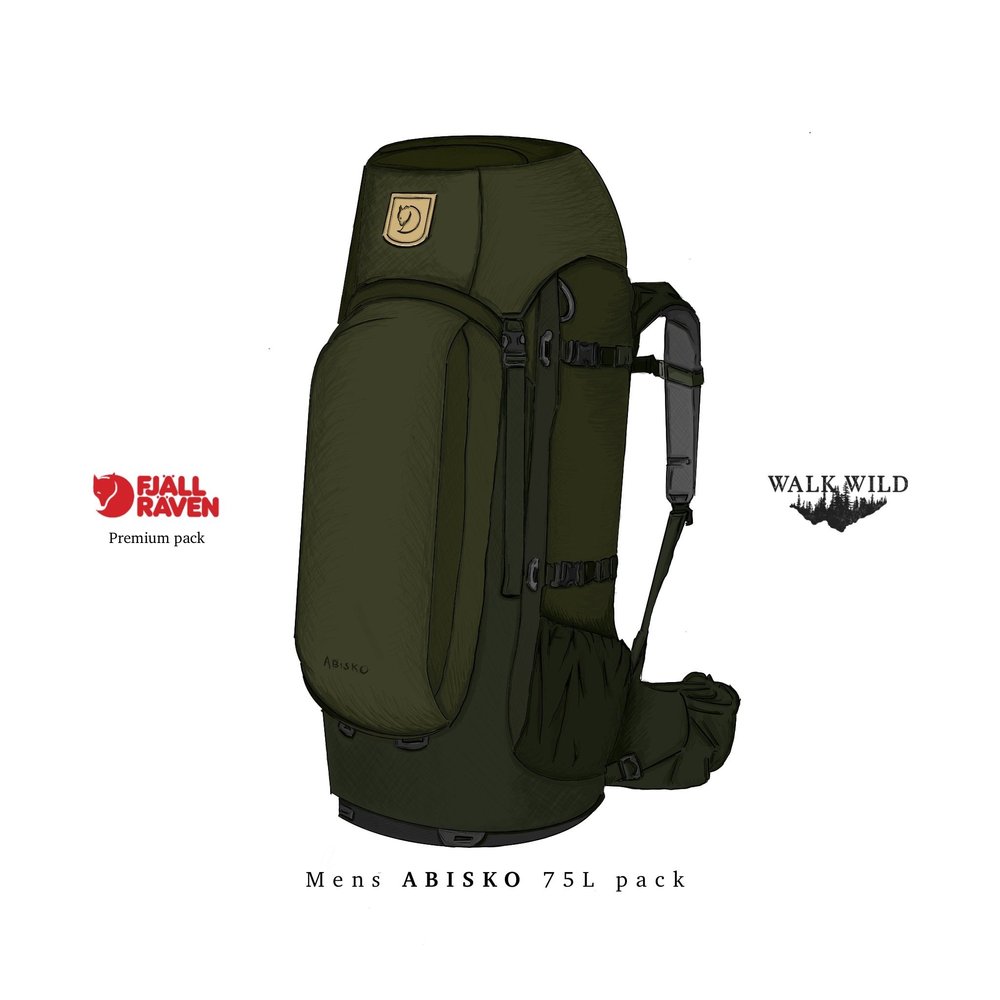 fjällräven abisko rucksack 75 | Hike 35 S/M | Trekking Backpack | Black Abisko Hike Foldsack has got all the functionality needed for everyday outdoor life. Abisko Hike 35 S/M -