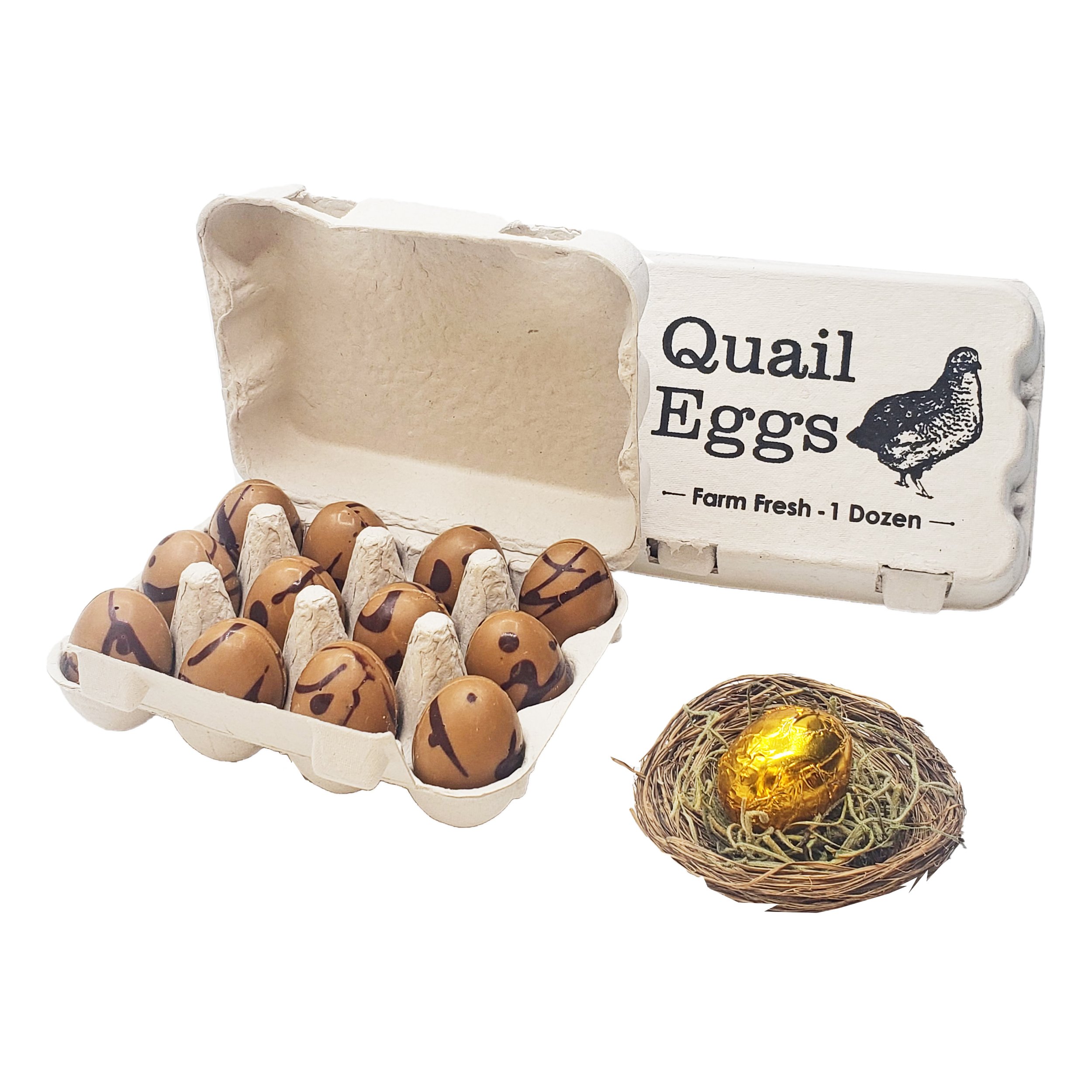 SPECKLED CARAMELIZED QUAIL EGGS