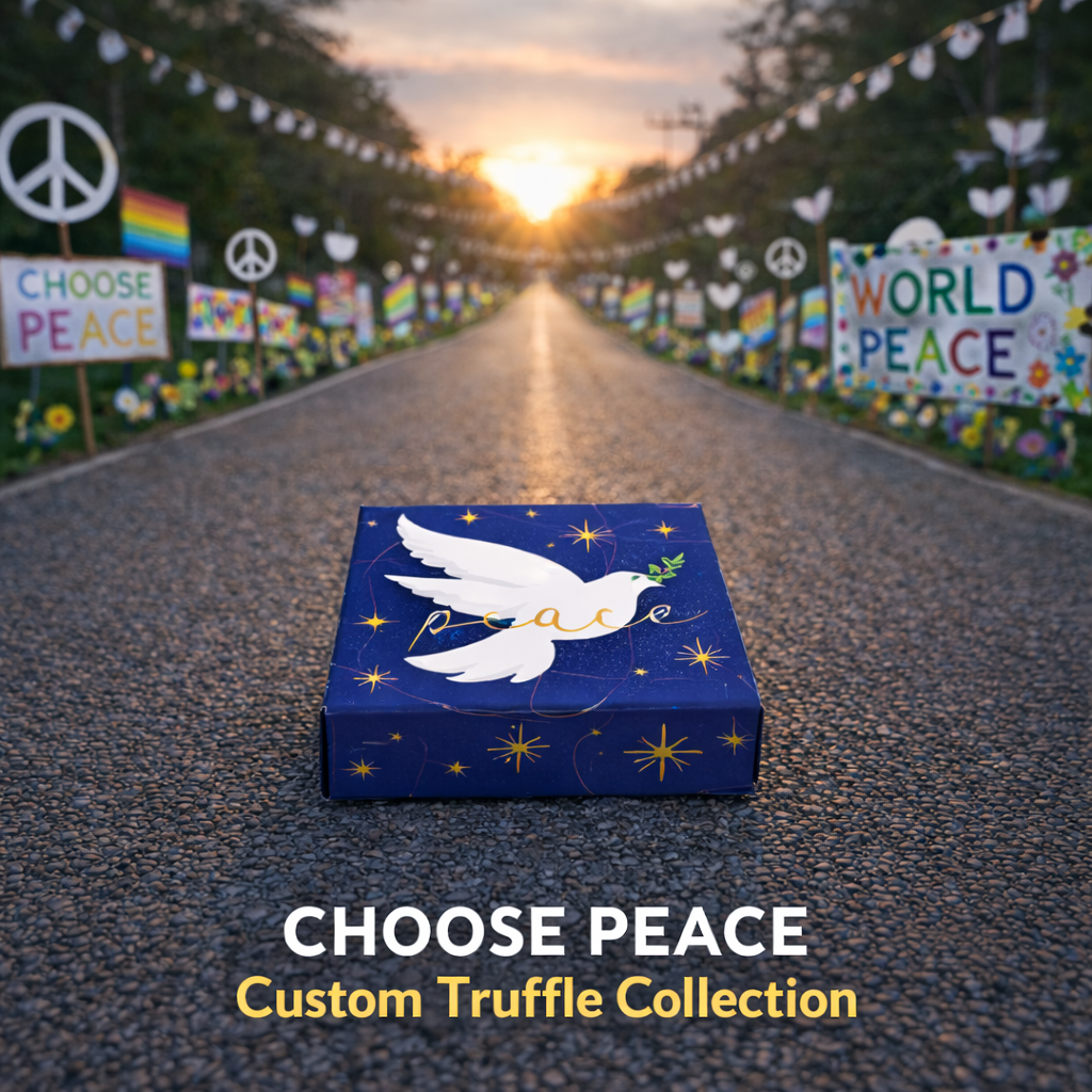 PEACE Custom Truffle Box 6pc - 20% Donation to the Walk for Peace