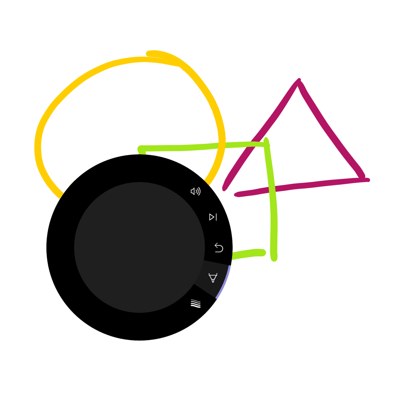 On-screen Dial UI