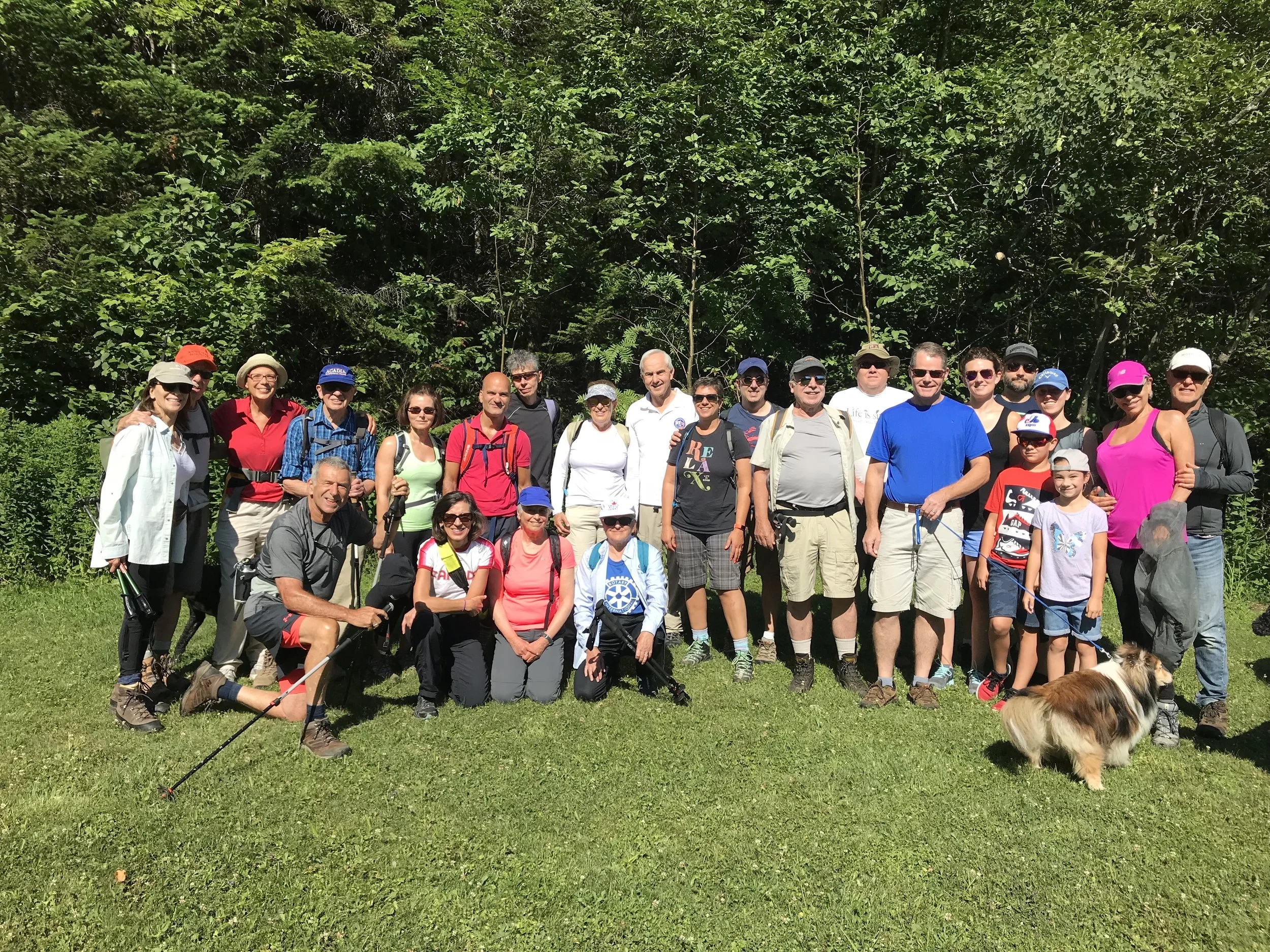 27 happy hikers (and 7 happy dogs) took part in the July 21, 2018 hike. A good time was had by all.