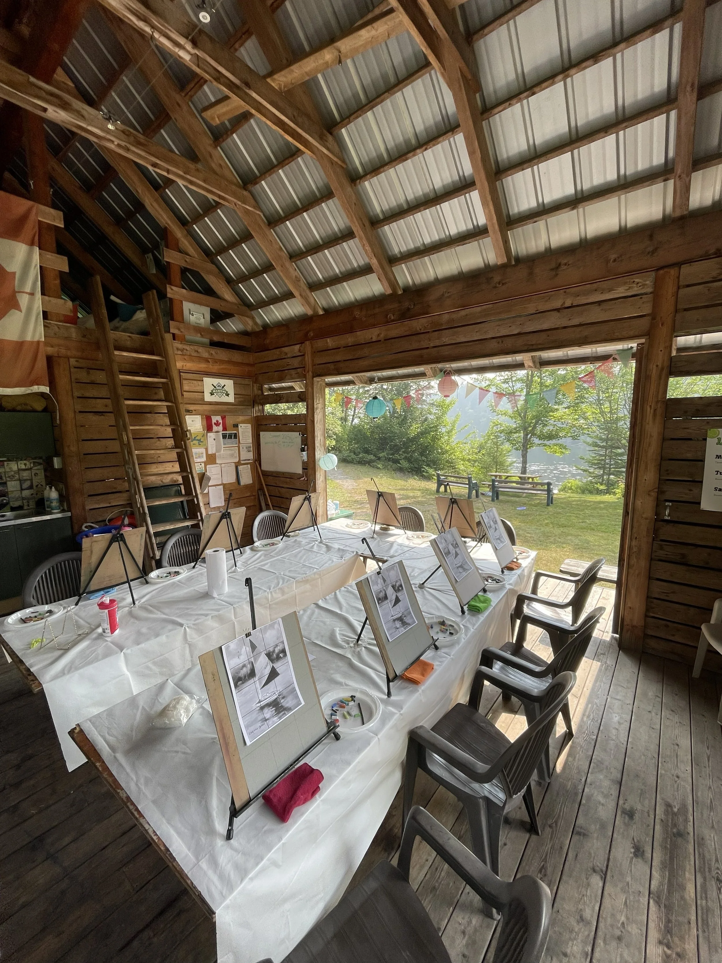 Atelier d'art - Scène canadienne aux pastels secs