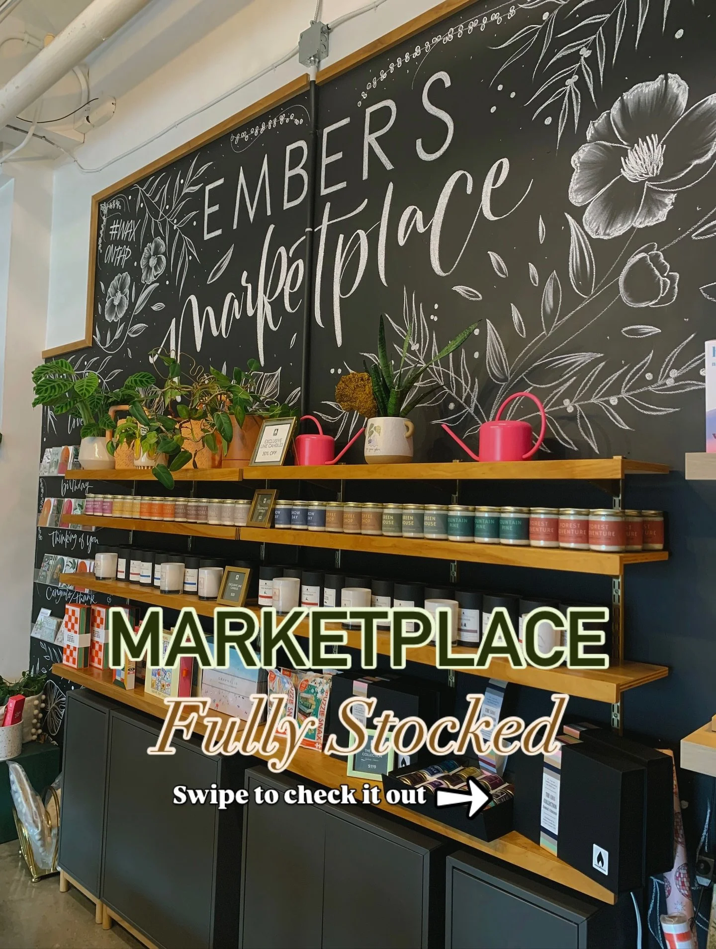 Embers Marketplace is fully stocked and ready to be shopped by YOU 🛍️🕯️✨
&bull;
Exclusive Line Candles 30% off 
#shoplocal #kc #candlelover #leessummit