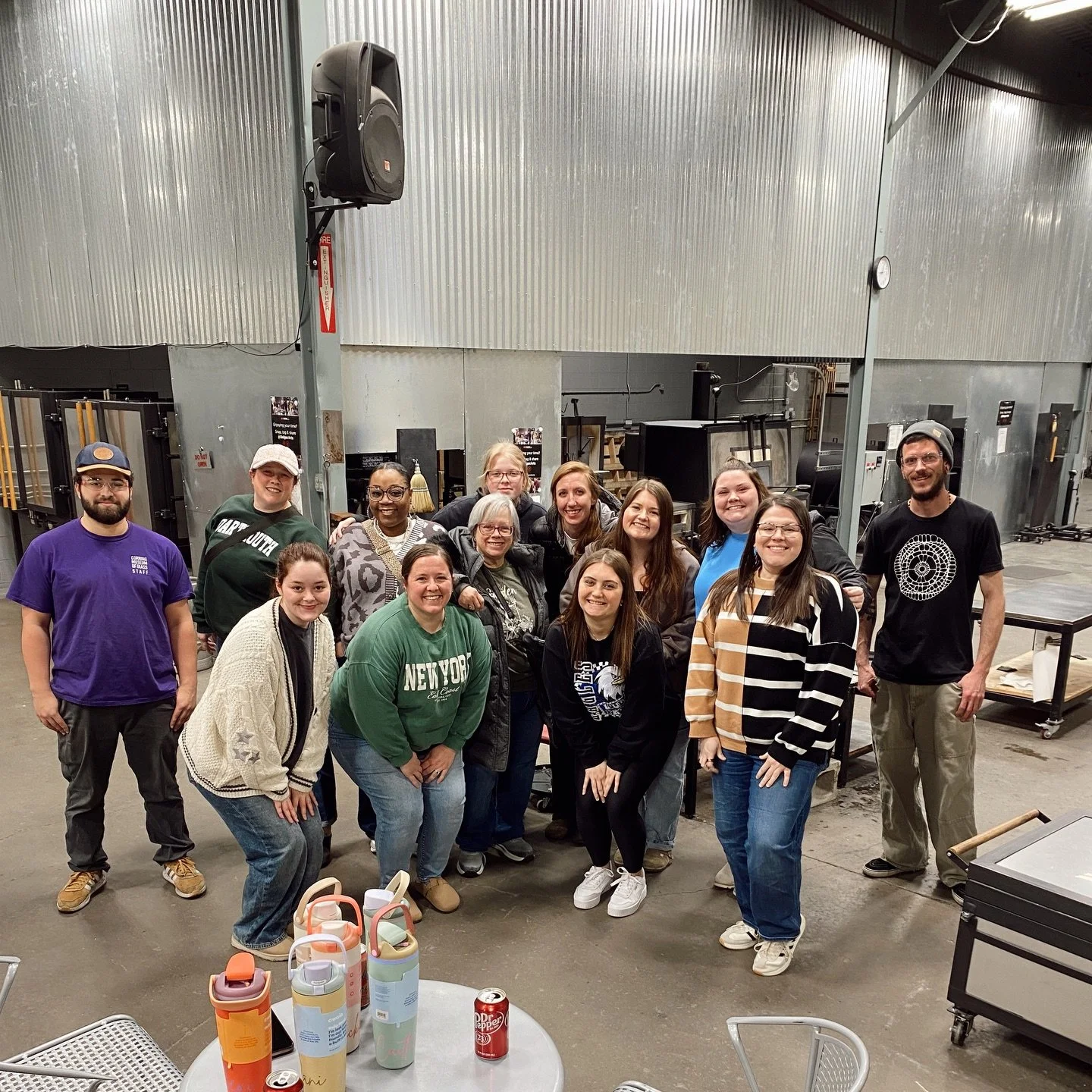 The ladies of Embers had a team night out!!! We had the pleasure of making glass tumblers with @belgerarts soon to be transformed into hand-poured Embers candles. 🕯️🔥