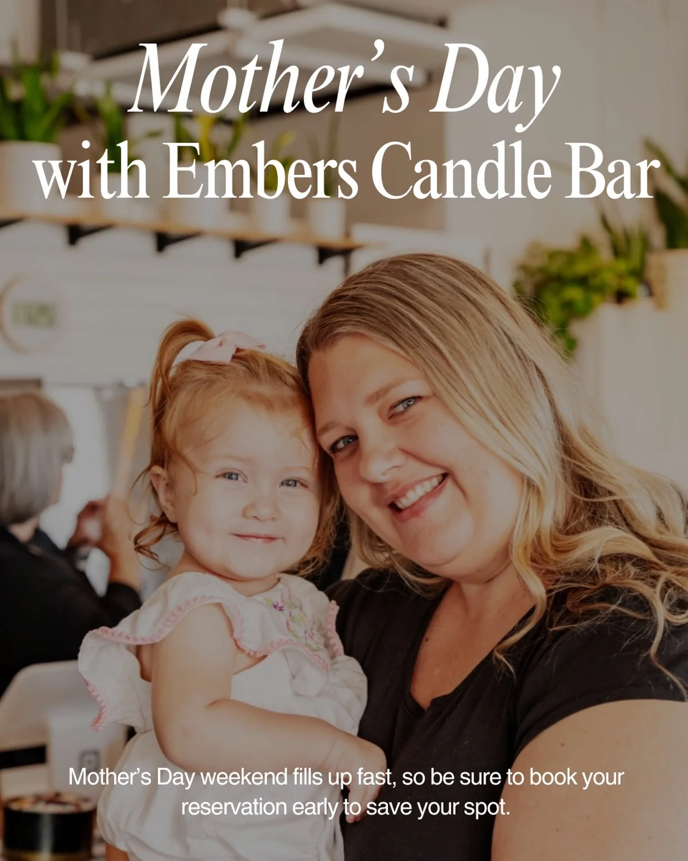 Mother&rsquo;s Day is just a couple weeks away! Treat her to something a little more meaningful this year ❤️
&bull; 
Mother&rsquo;s Day weekend is filling up quickly, so be sure to reserve your spot before it&rsquo;s fully booked ✨
&bull;
Book with t