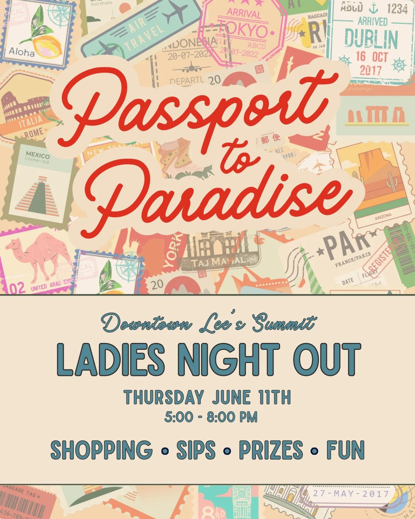 ✨SAVE THE DATE ✨
Join us in Downtown Lee&rsquo;s Summit for an evening inspired by dreamy destinations, stylish stops, cocktails, shopping, and adventure. With 23 participating shops, every stop is a new escape ✈️

More details coming soon&hellip; 🌺