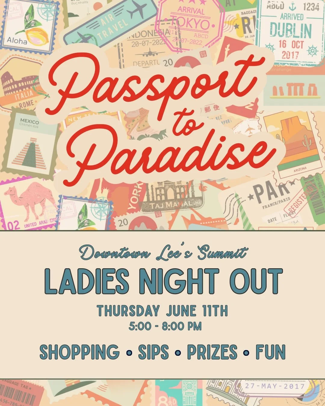We&rsquo;re headed to Martha&rsquo;s Vineyard in just 2 weeks, make sure you&rsquo;re there to join us! 

Ladies Night is on June 11th. Grab your girls and travel with your favorite shops in Downtown Lee&rsquo;s Summit!