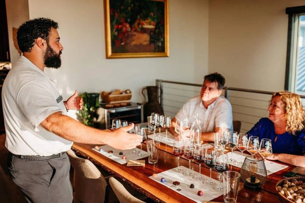 Friends enjoying a guided tasting experience in Kansas City