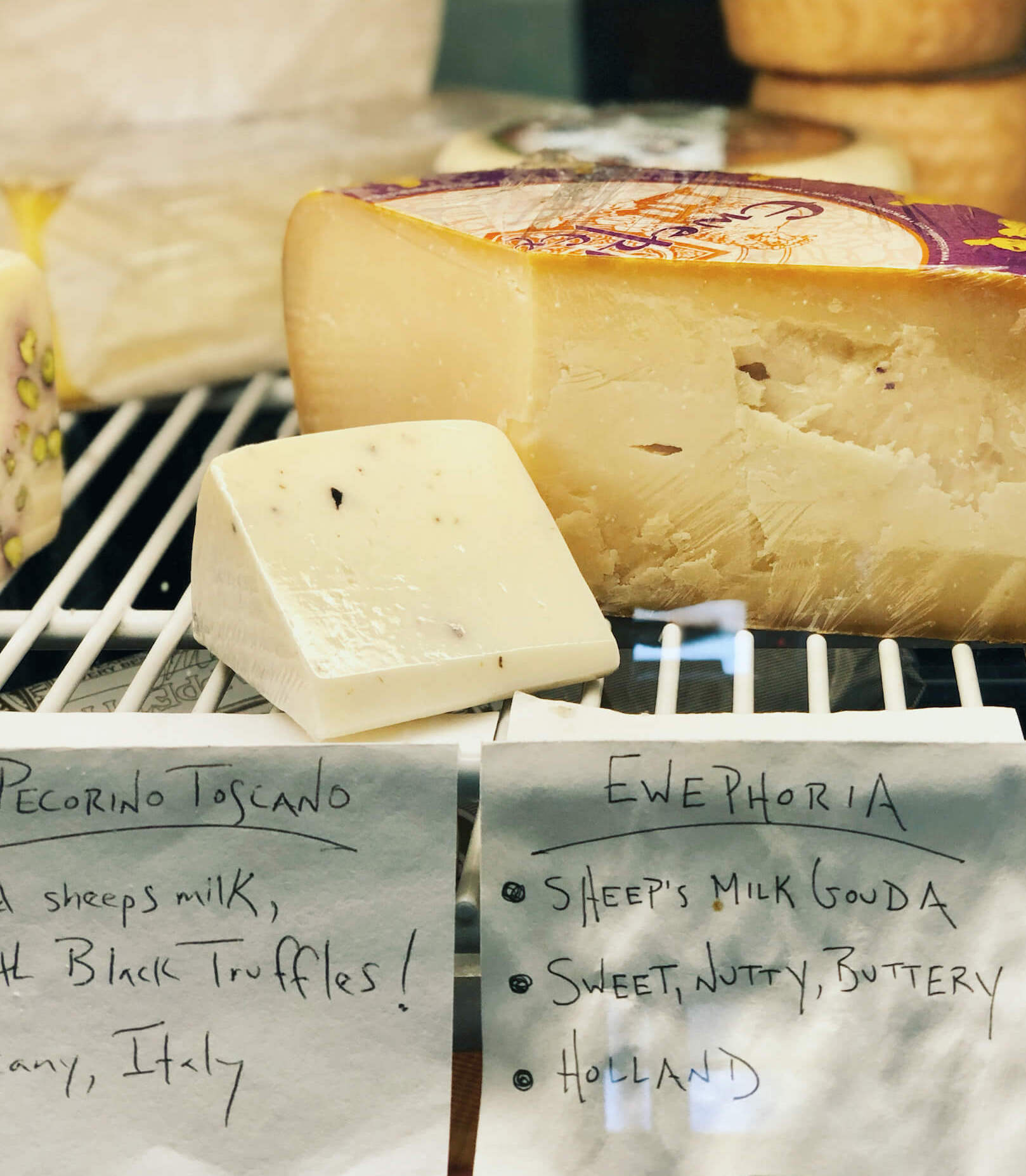 Artisan Cheeses at Slough Food Bistro & Gourmet Grocery, Edison, WA
