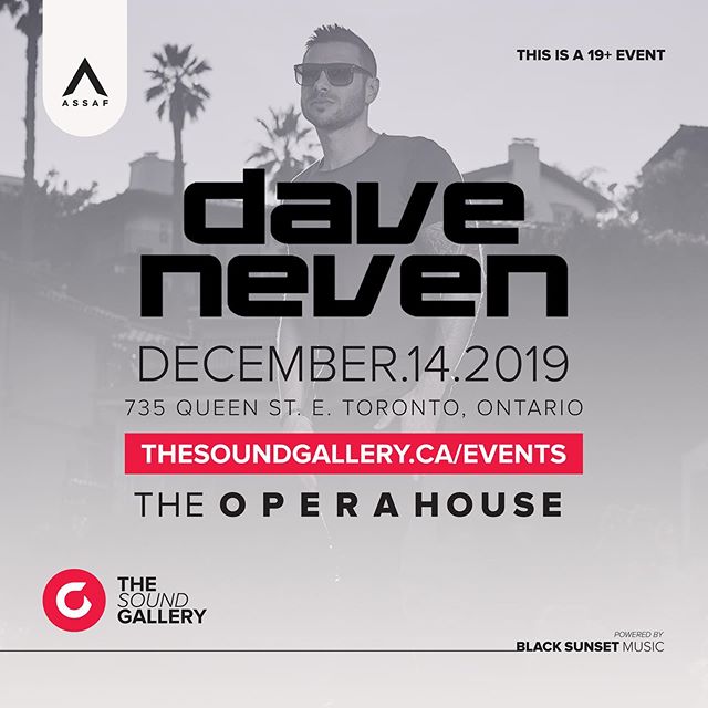 ⚠️ We&rsquo;re thrilled to announce the LINEUP for The Sound Gallery @operahouseto @daveneven @monoverse @armandoscarlatojr @assafmusic TICKETS IN BIO!! #trancefamily #trance #tranceaddict #toronto #eventsto #event #tdot #thesix
