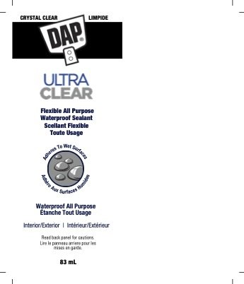 DAP Ultra Clear squeeze tube label