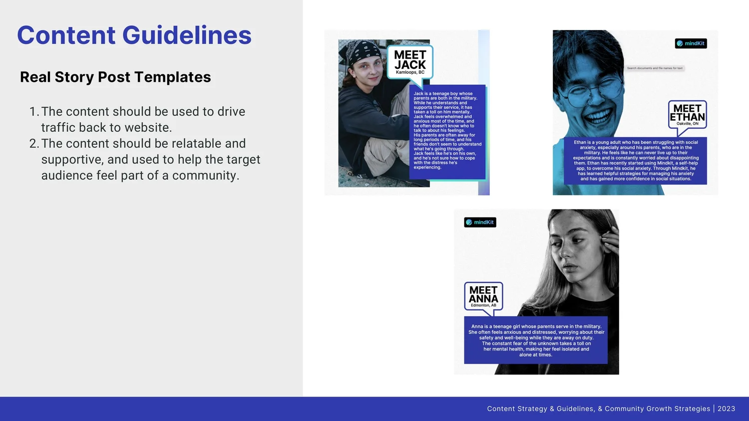 MindKit Content guidelines: real stories