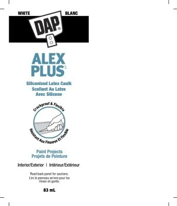 DAP Alex Plus squeeze tube label