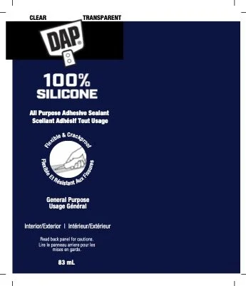 DAP 100% Silicone squeeze tube label