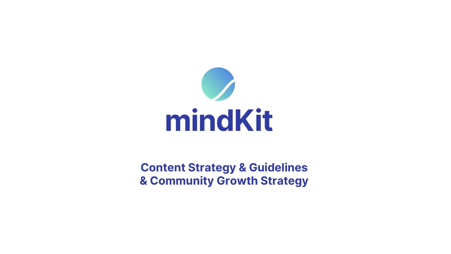 MindKit Content strategy and community growth strategy cover