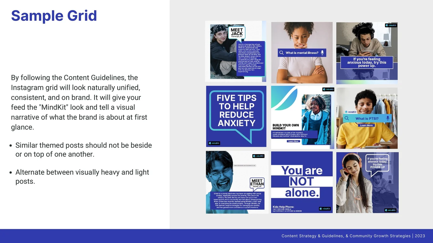MindKit Sample Instagram grid