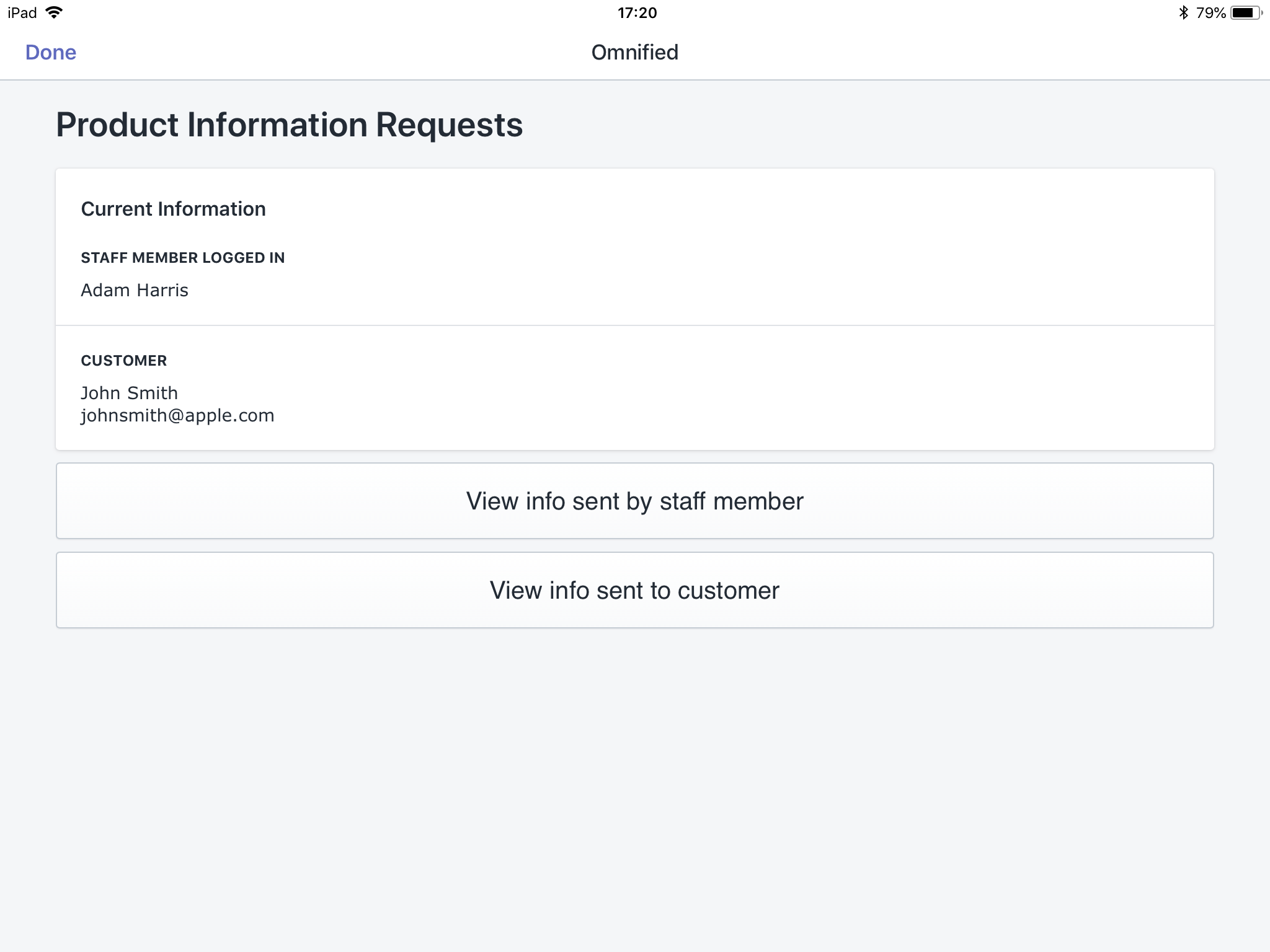Shopify POS App - View Previous Requests Menu