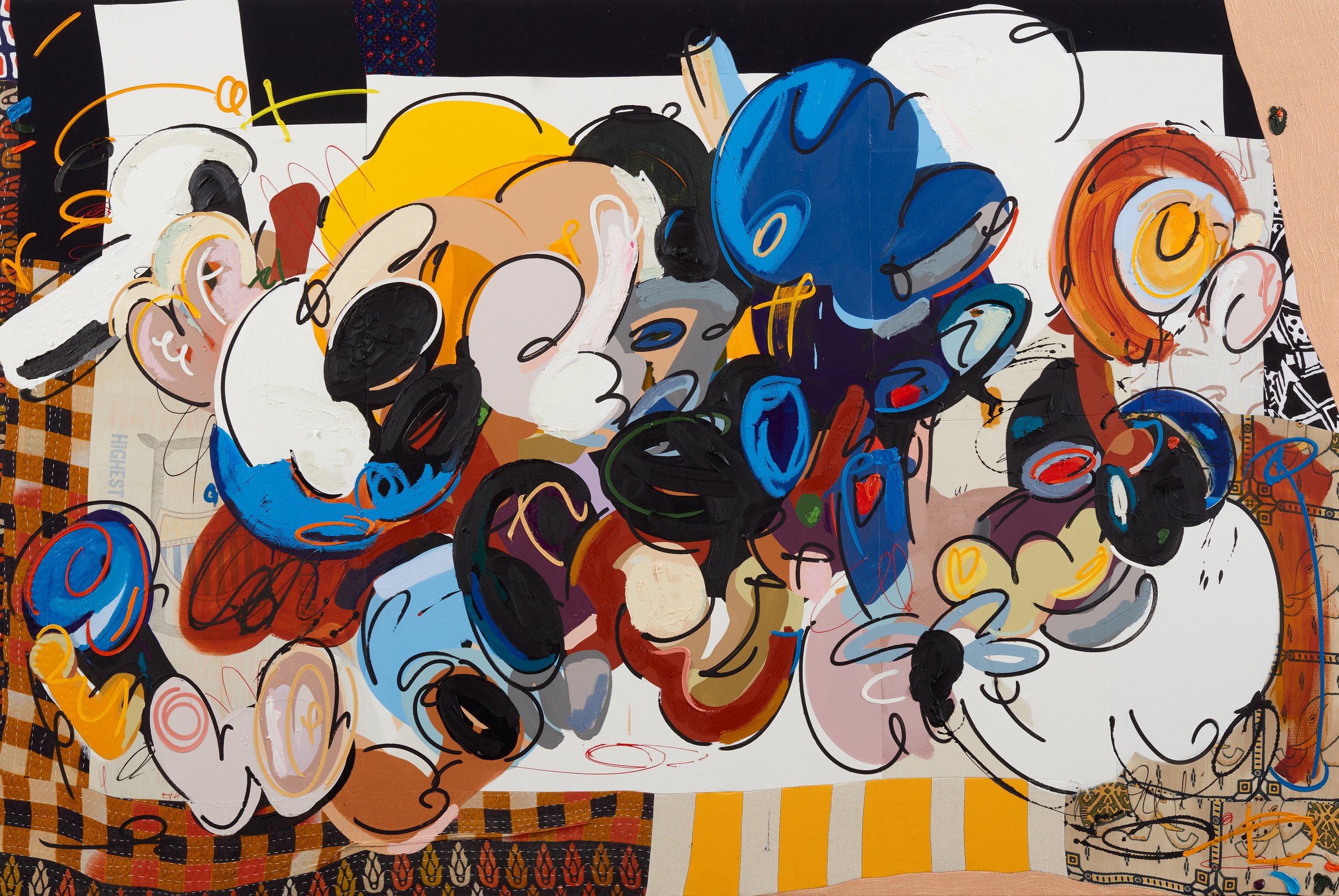  “Two Flaps Short of a Short Stack”  60 x 90 inches 