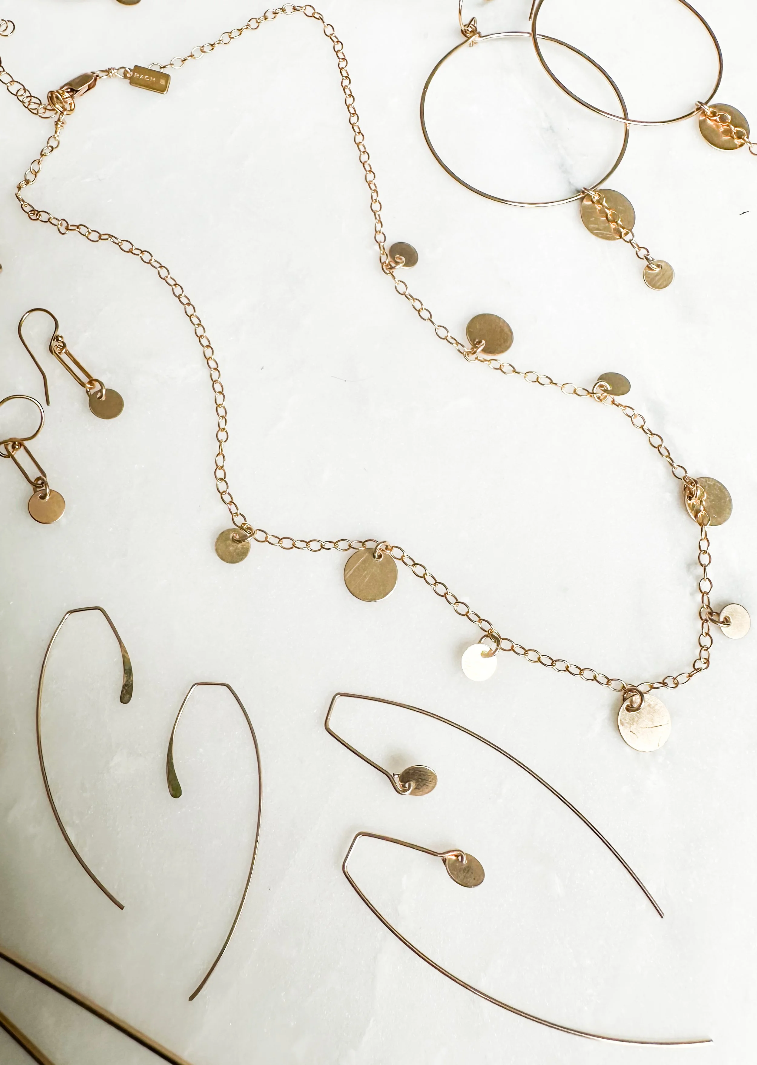 Coin charm bracelet // 14k gold fill or sterling silver