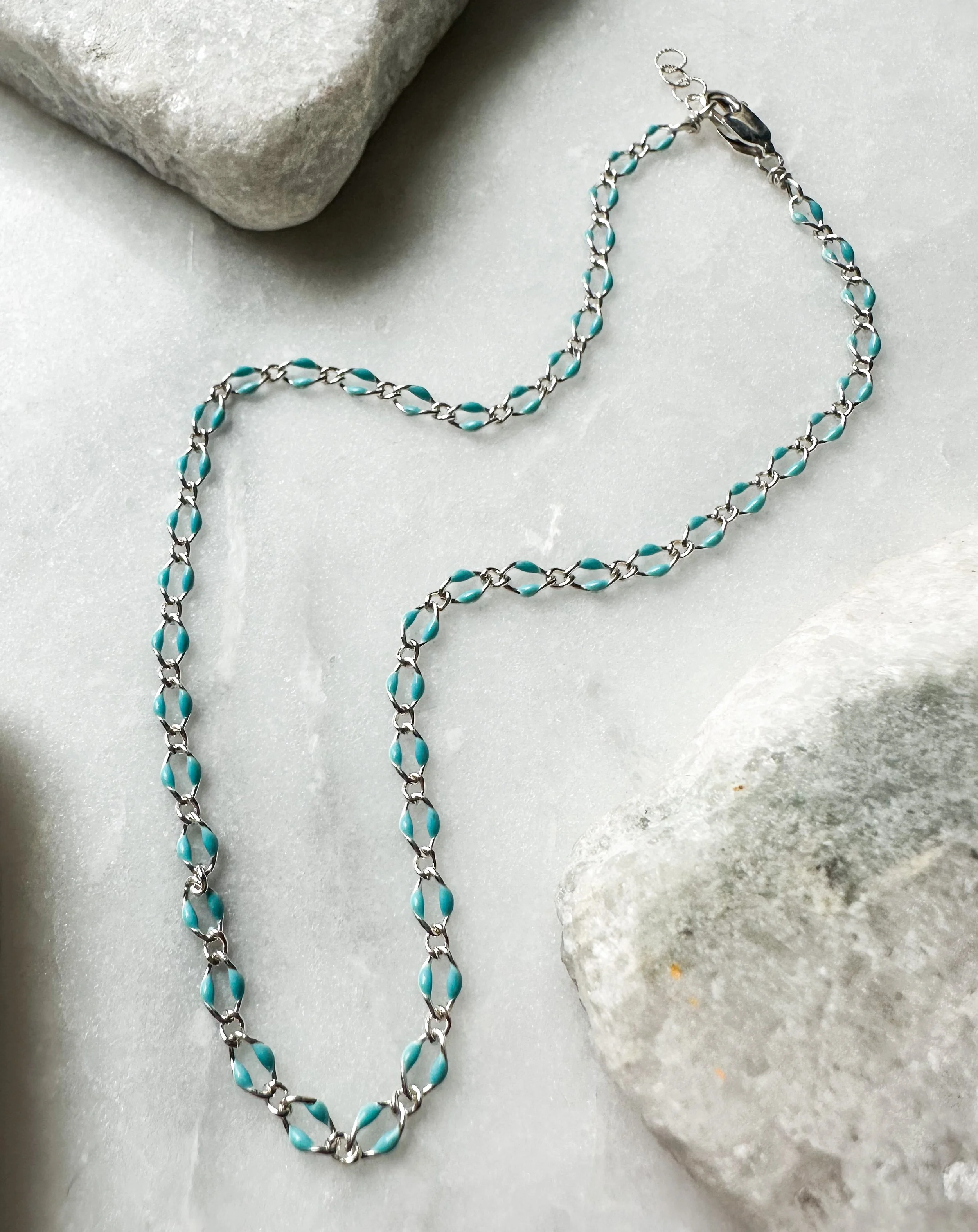 Turquoise enamel chain anklet_Rach B Jewelry_RB1305_2.JPEG