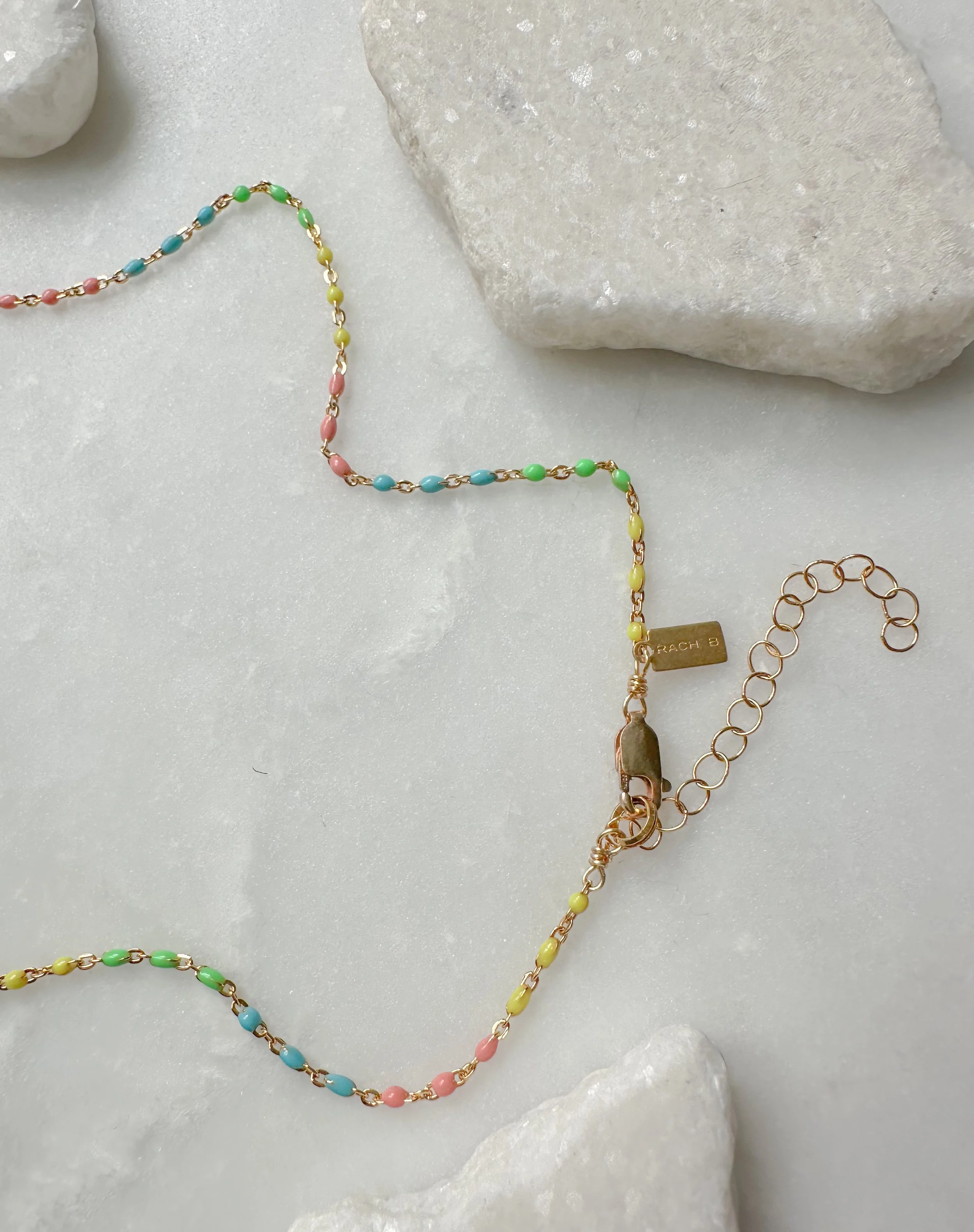 colorful beaded necklace for summer