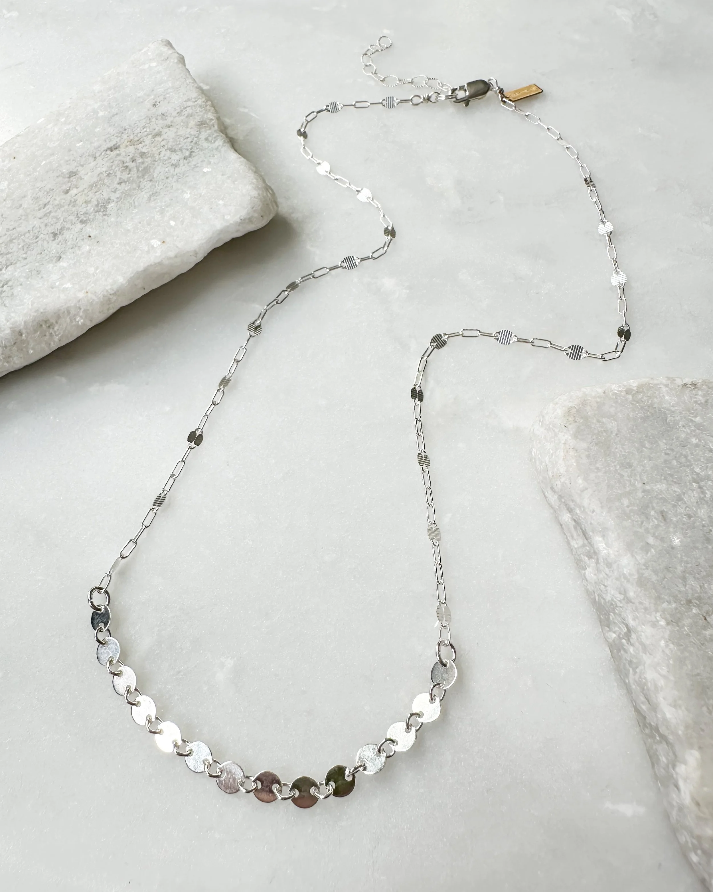 Sterling coin drape everyday necklace