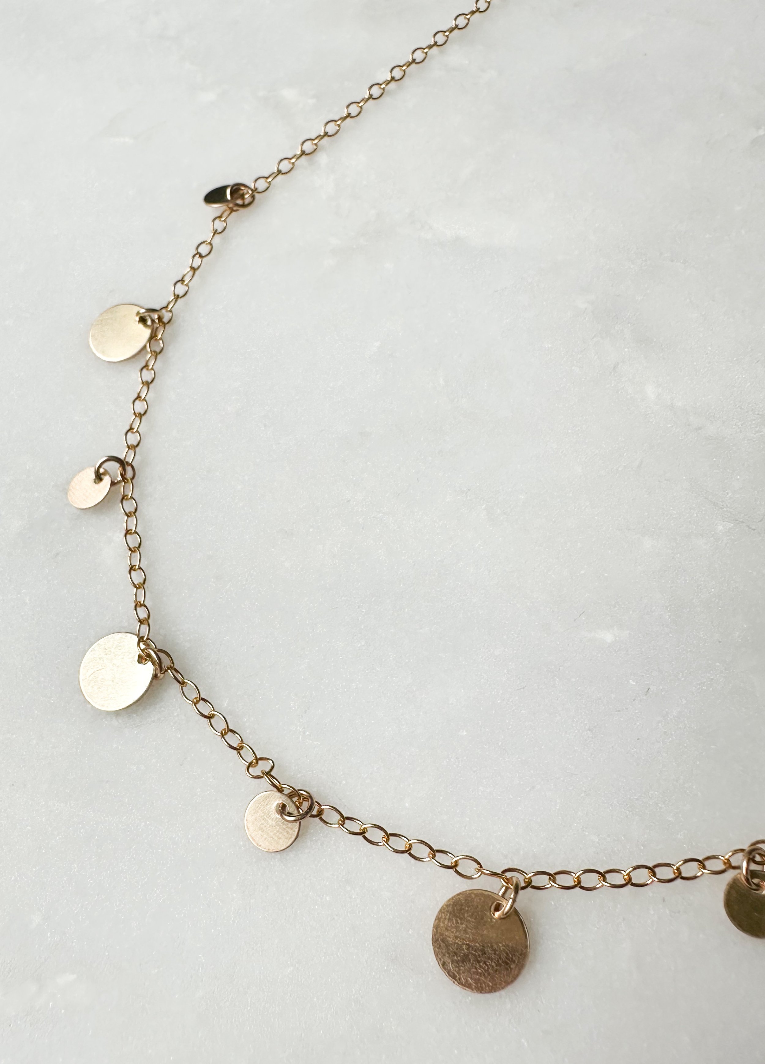 Multi coin charm everyday necklace