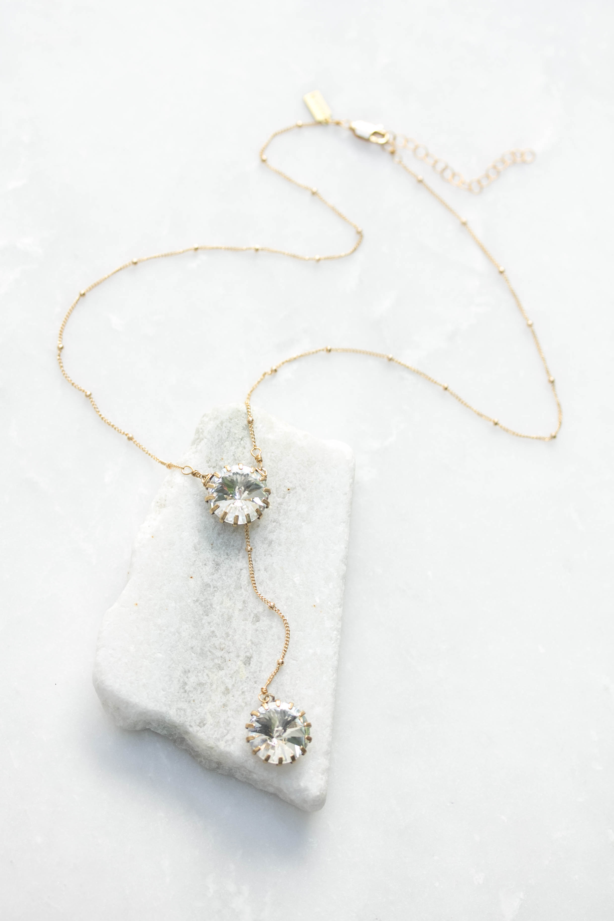 Rach B Jewelry Bridal_Rhinestone Coin Drop Y Necklace_BR13_1.jpg