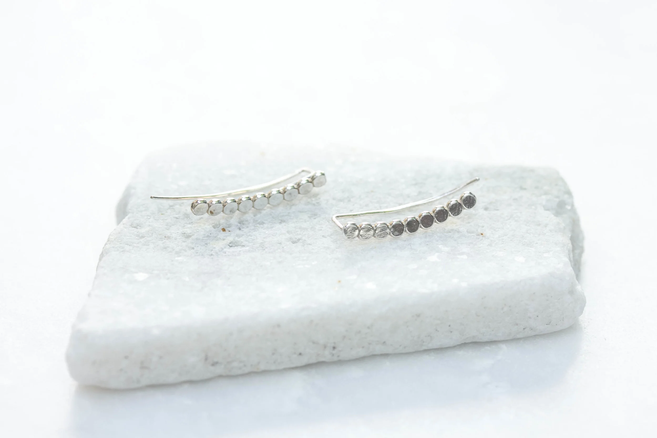 Sterling earring crawlers_Rach B Jewelry_Metalsmithed Piece_2.jpg
