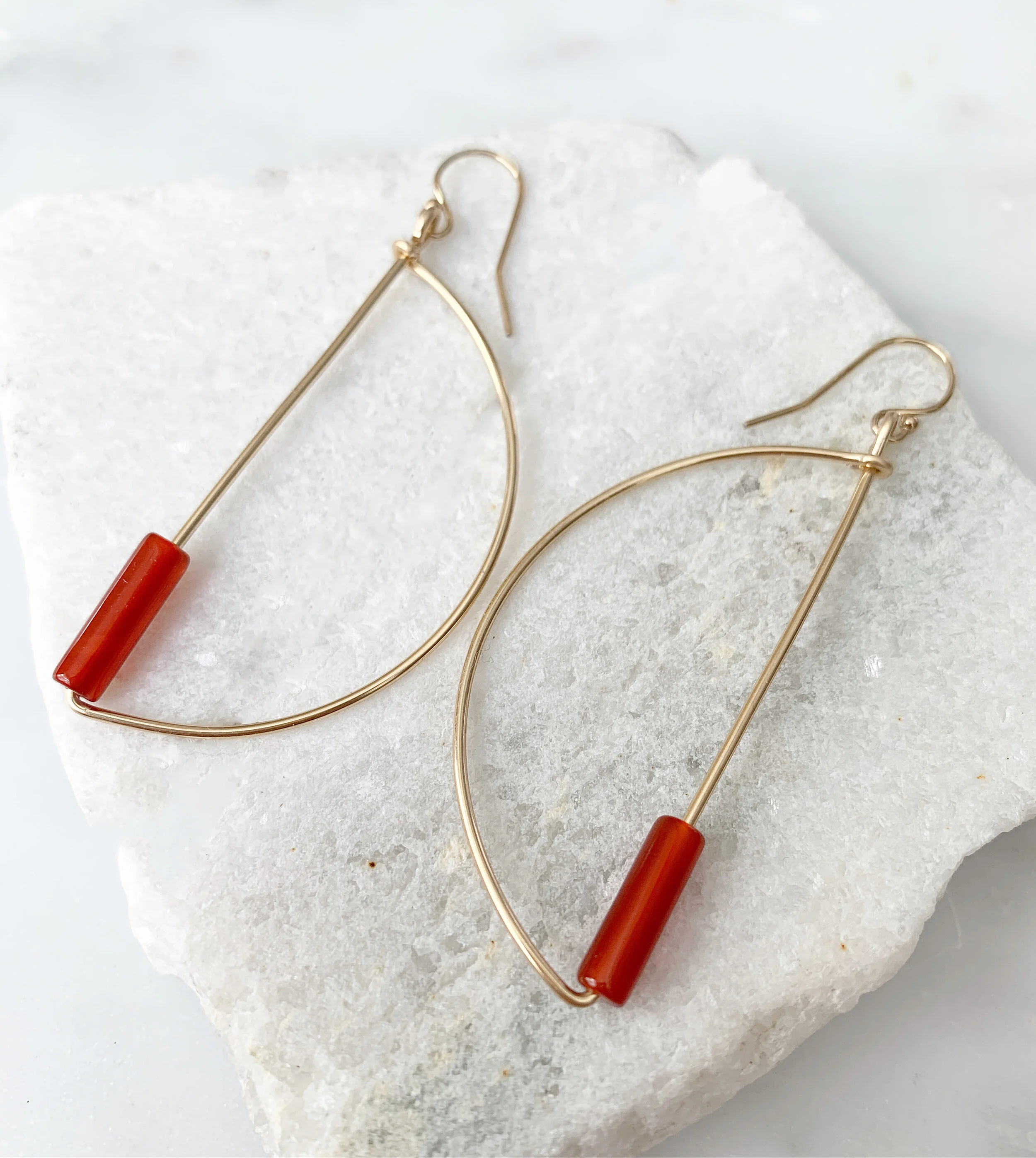 Carnelian arch hoops_RB970_Rach B Jewelry_1.JPG