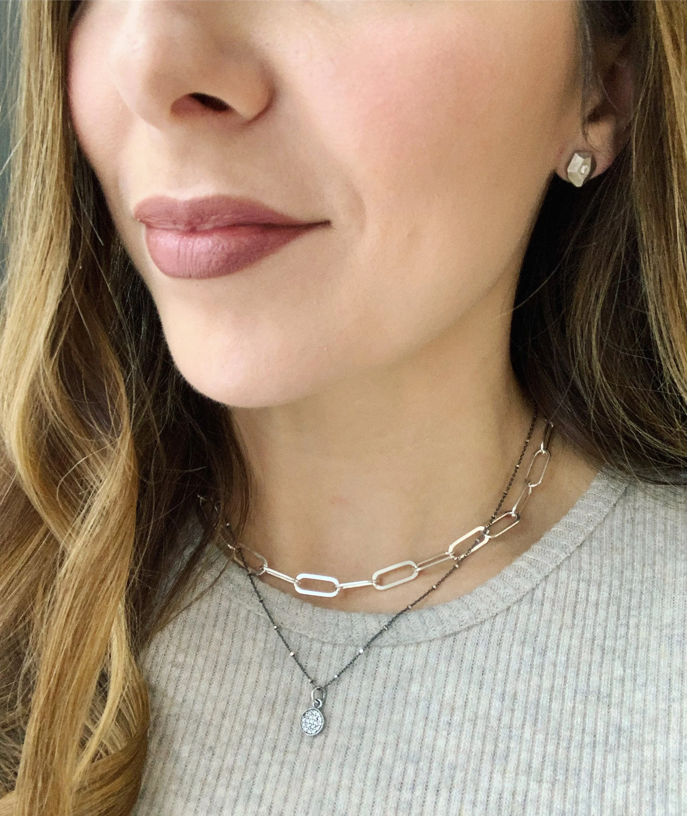 Gold sturdy large paperclip chain necklace — Rach B Jewelry