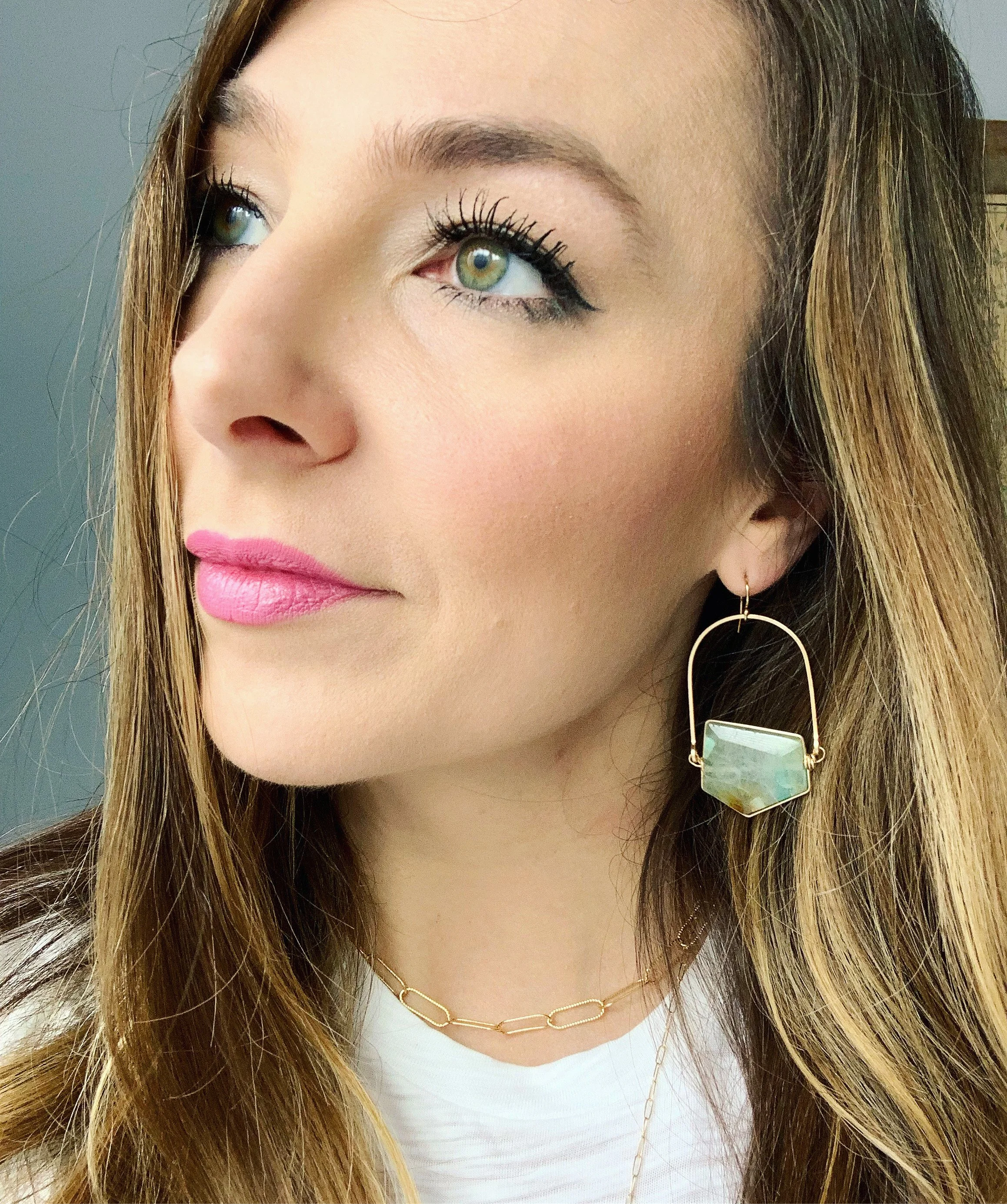 Modern hoop earrings