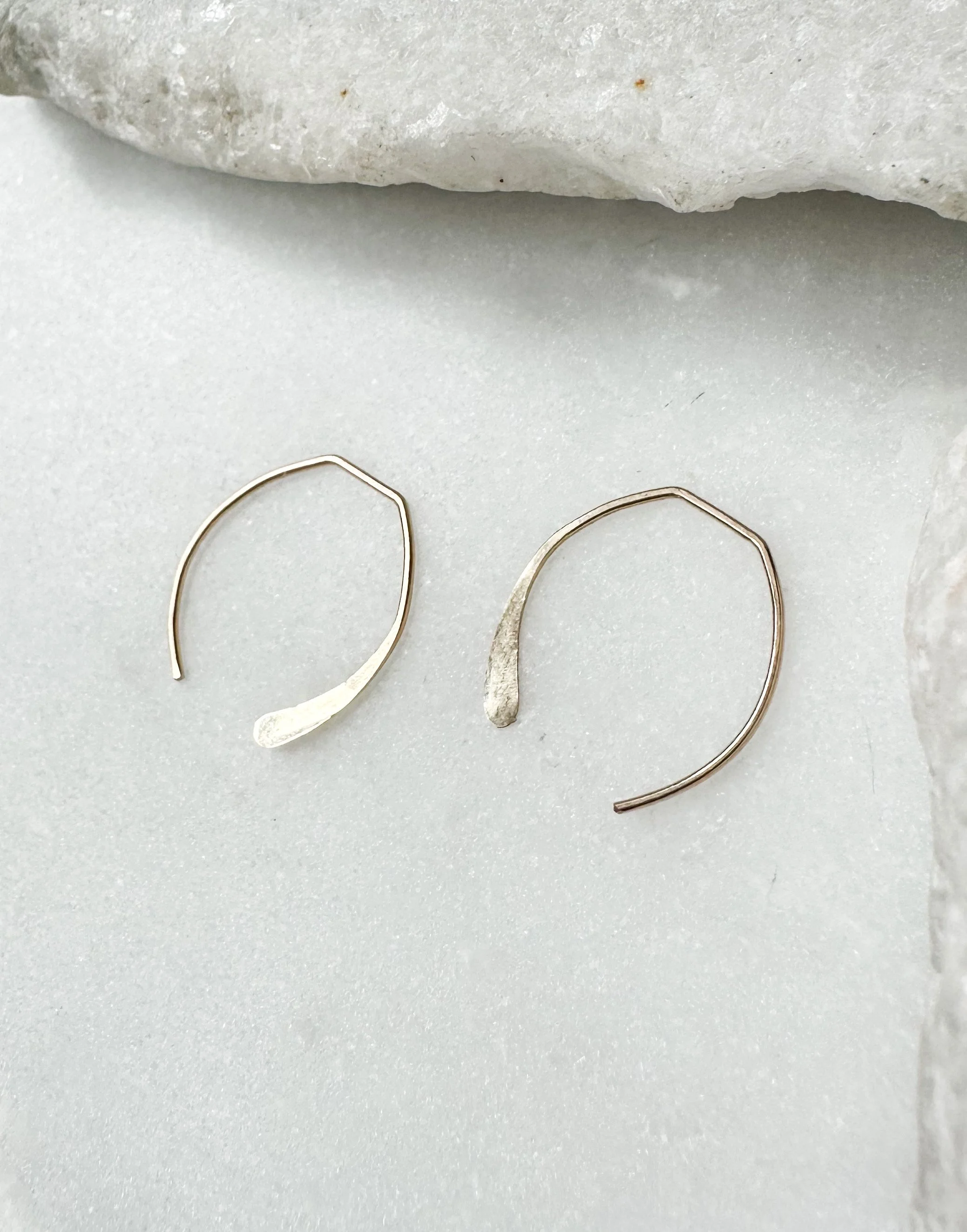 14k gold gf huggie everyday earrings