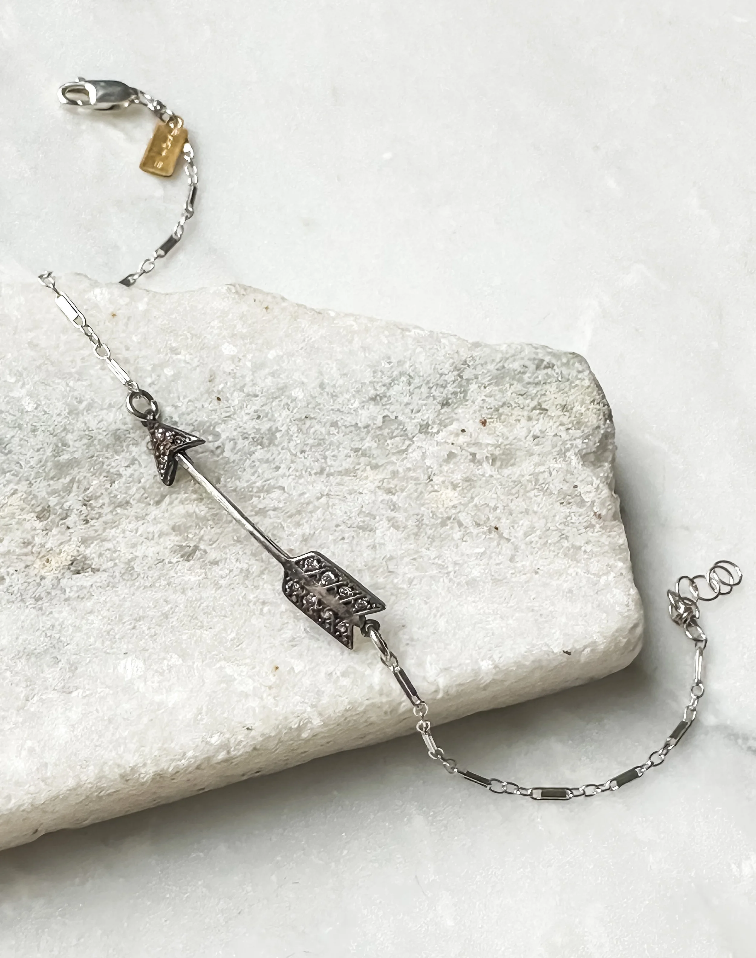 Casual handmade CZ love bracelet