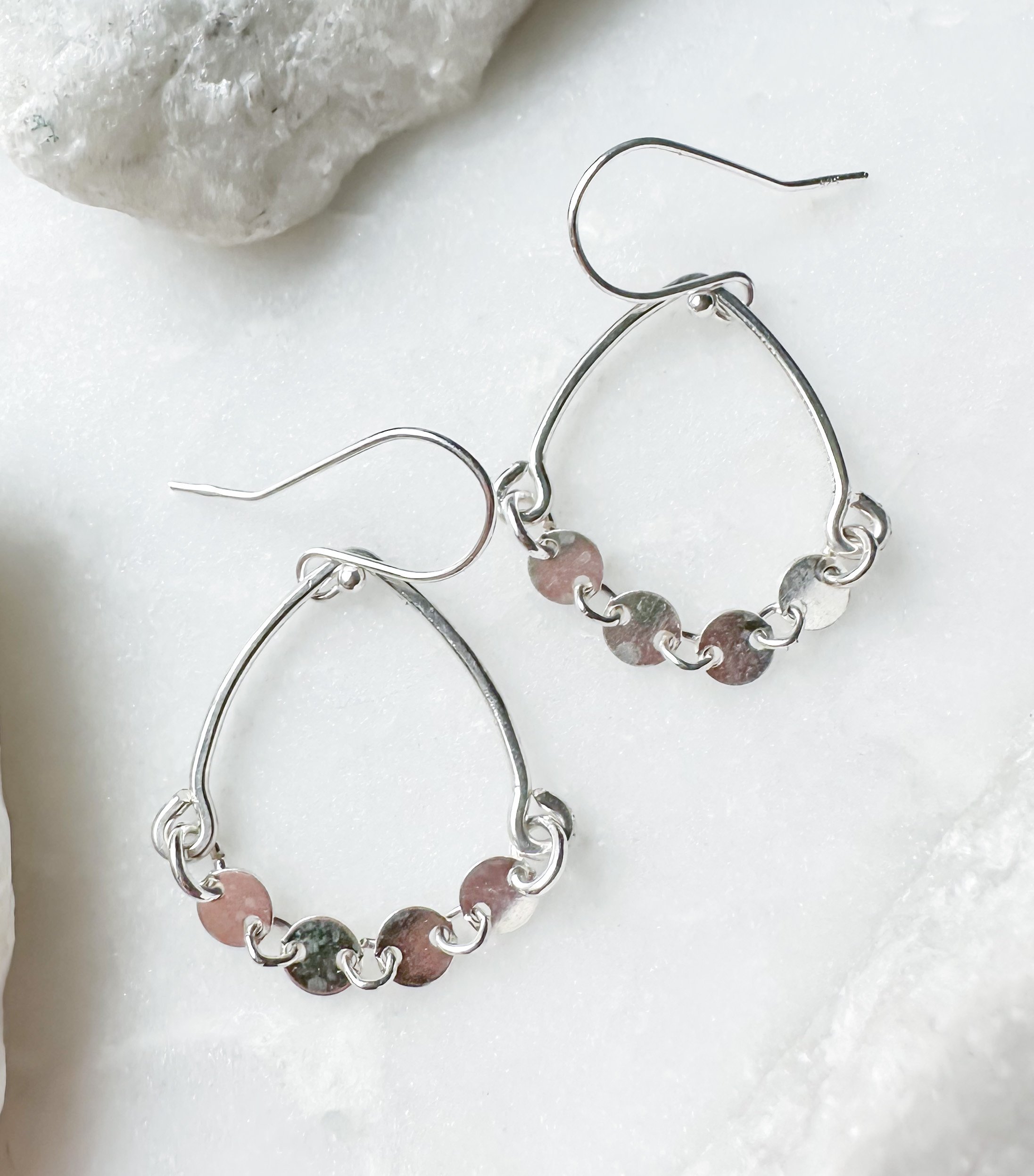 Small coin drape earring_RB1296_Rach B Jewelry_1.JPEG