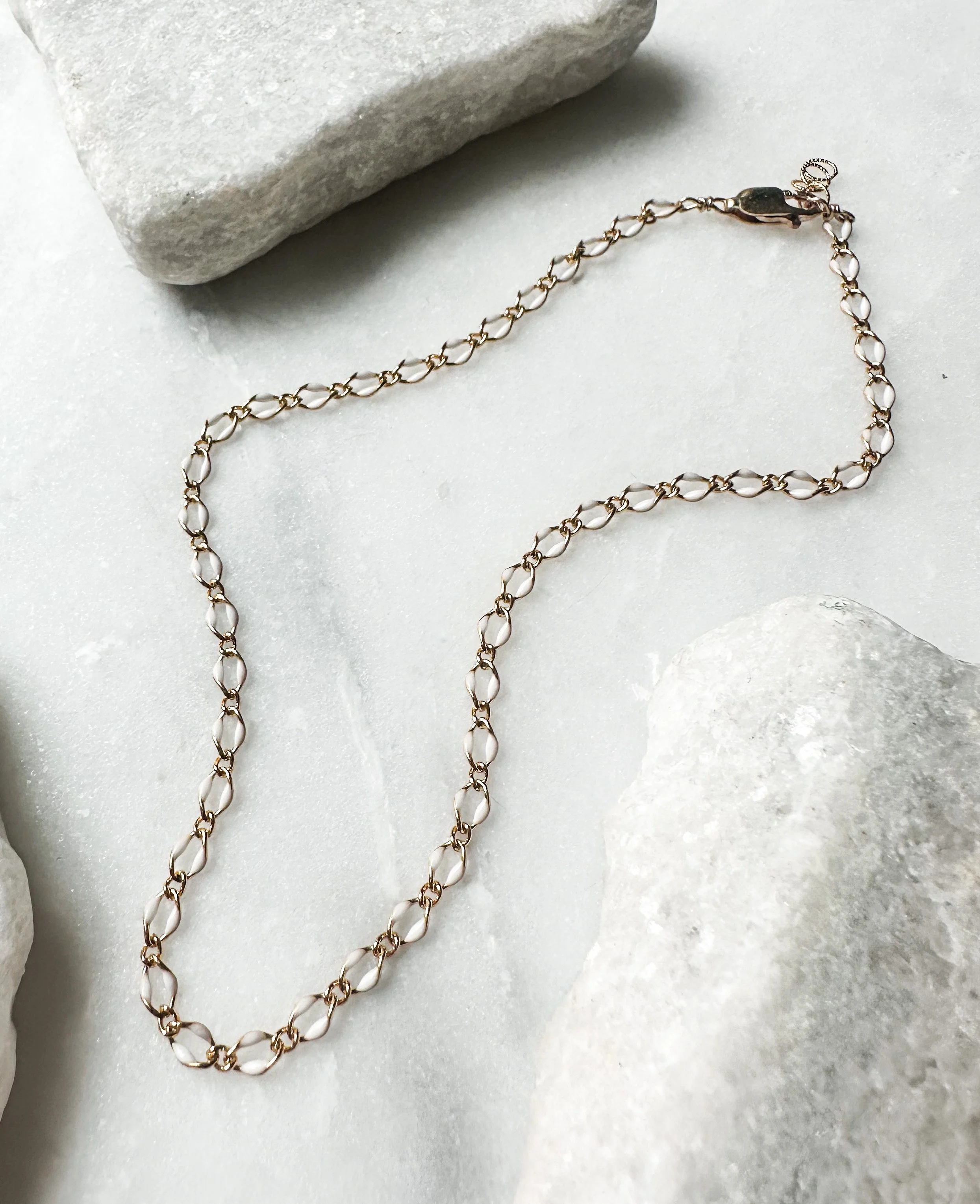 White enamel chain anklet_Rach B Jewelry_RB1305_3.JPEG