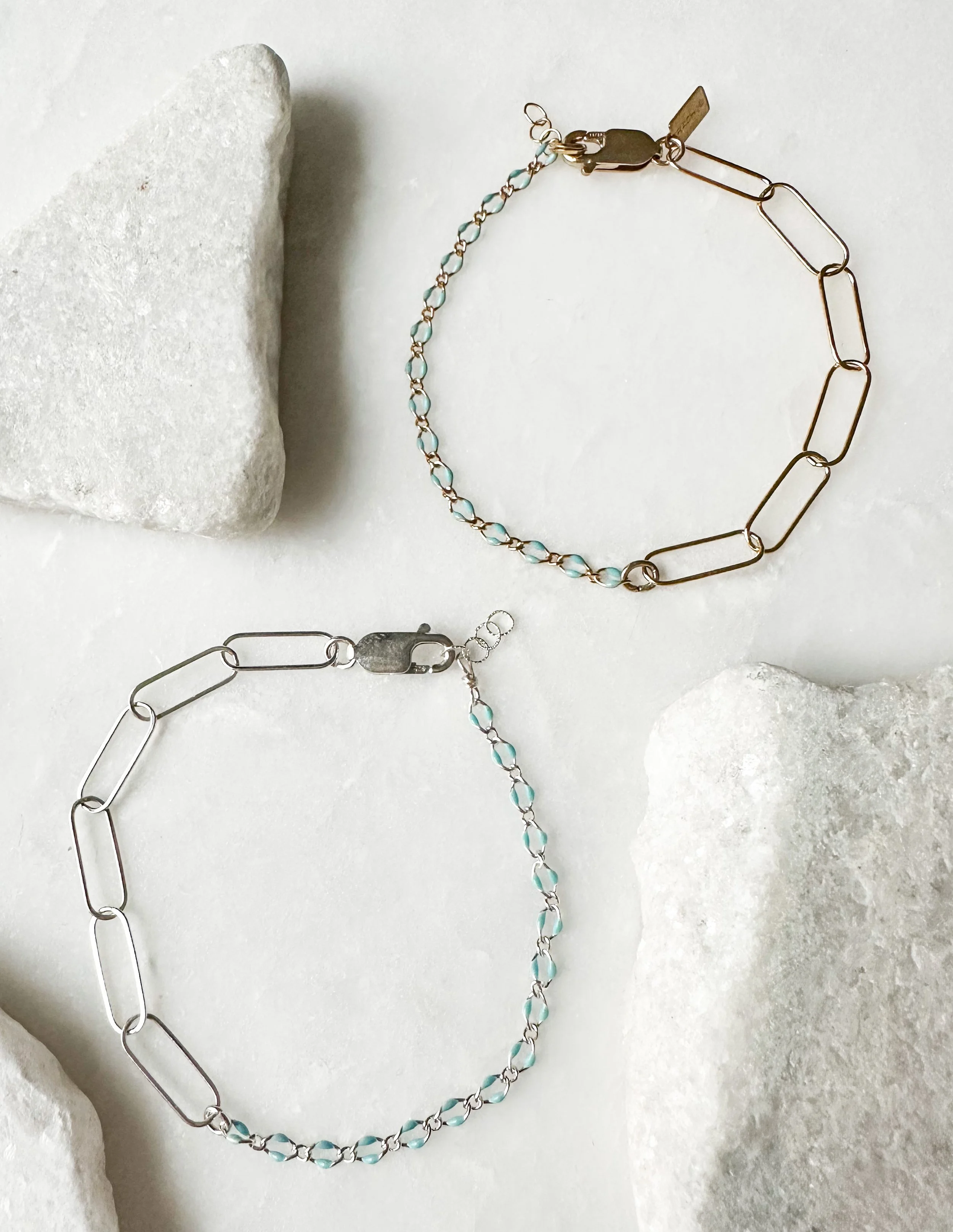 Paperclip chain mixed enamel bracelet_Rach B Jewelry_RB1302_6.JPEG