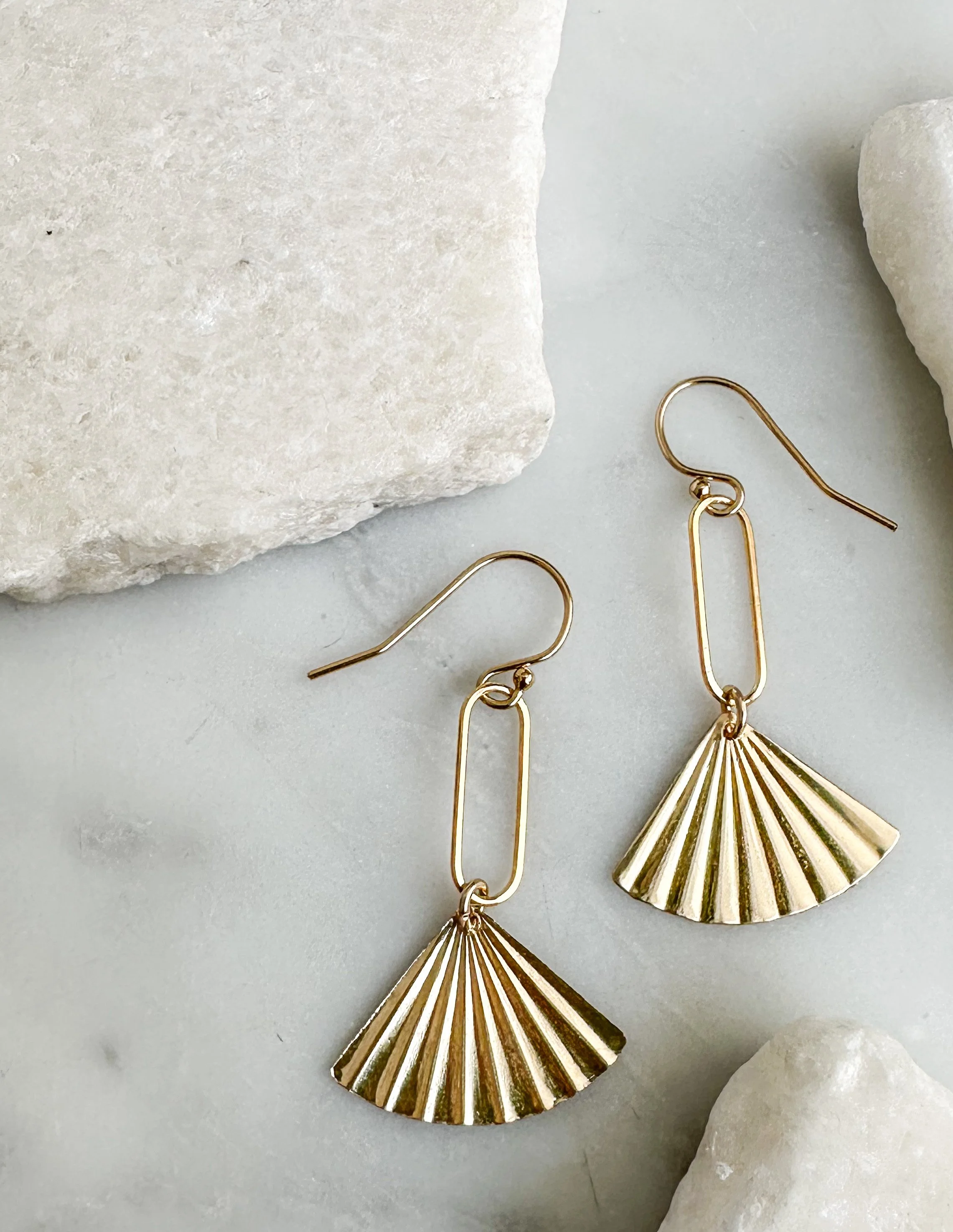 14k gold charm earring