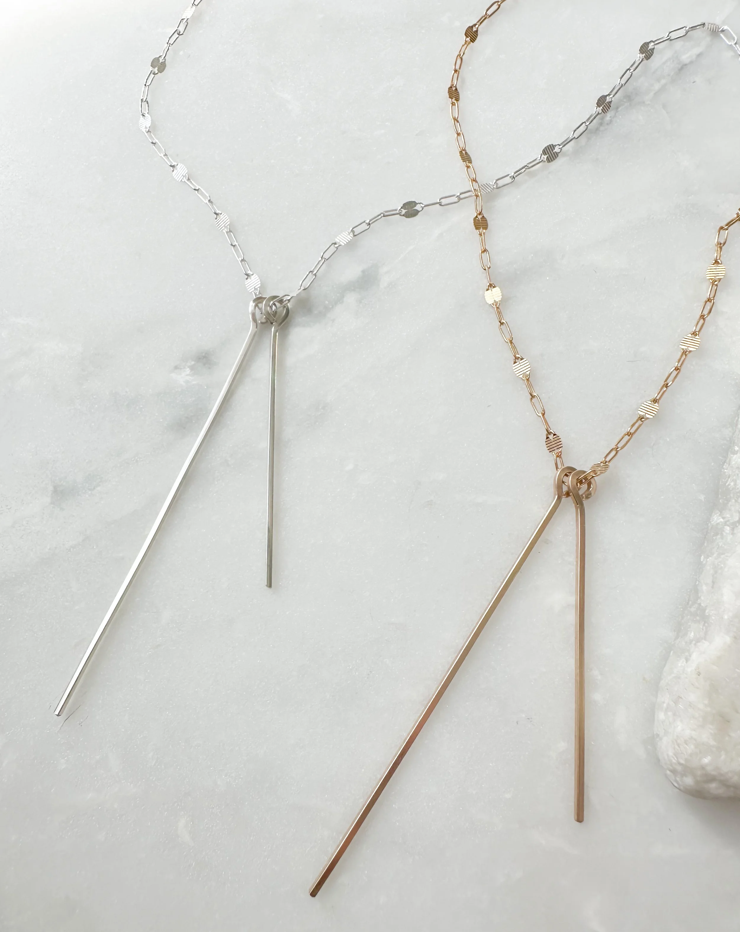 Modern coin link chain necklace