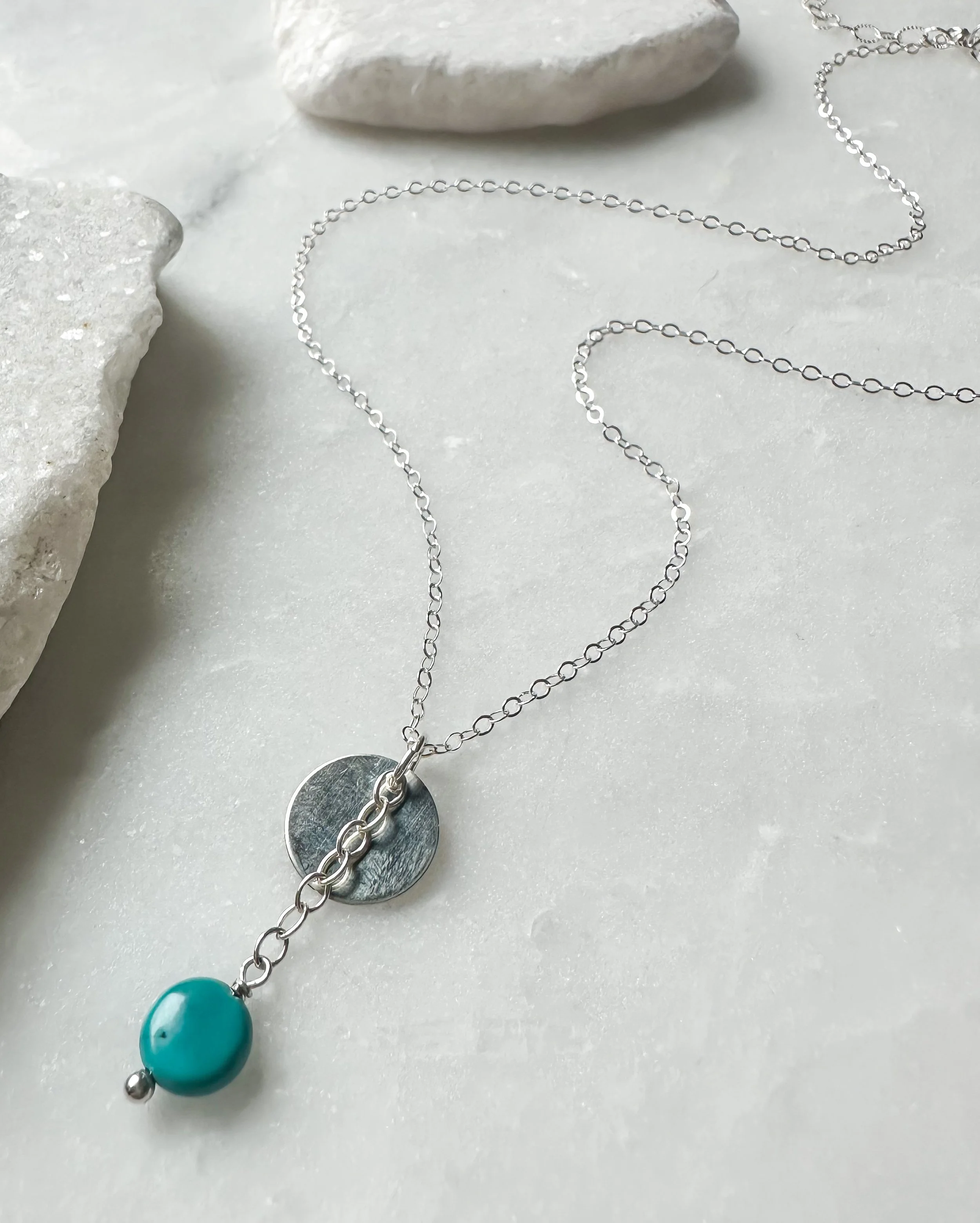 Turquoise coin "y" necklace_Rach B Jewelry_RB1311_3.JPEG