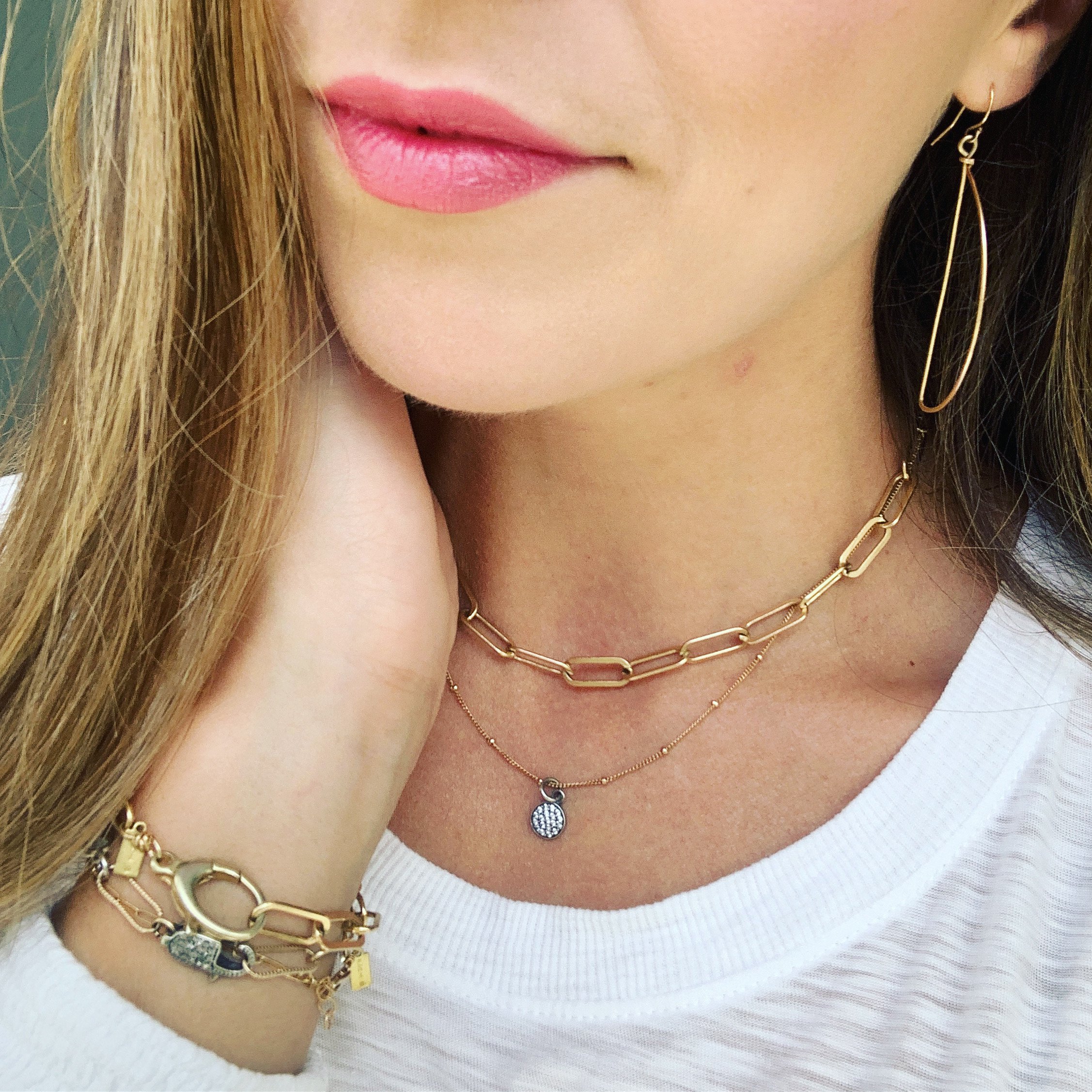 Charm necklace stack