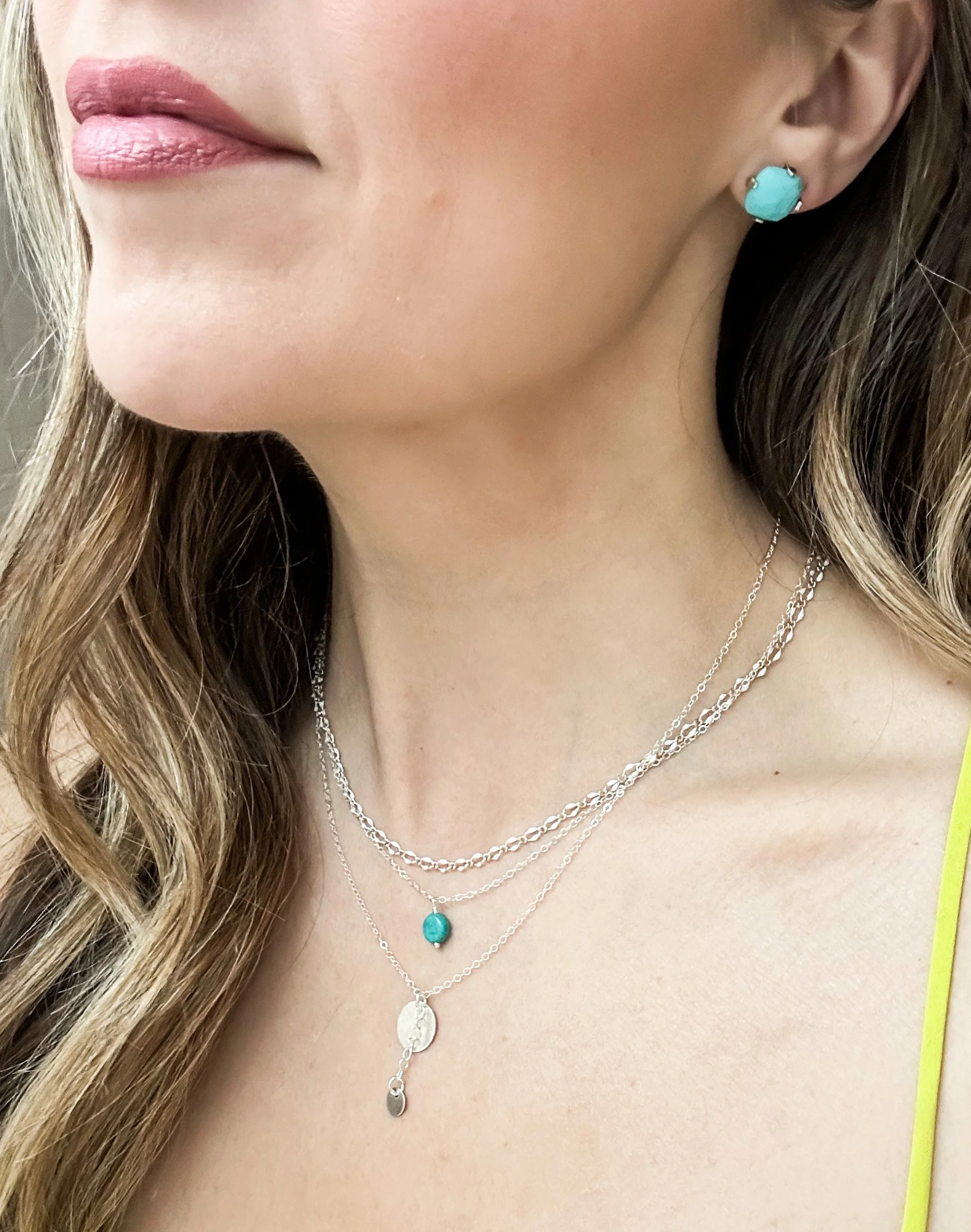 Turquoise faceted studs_Sterling turquoise enamel necklaces_RB1312_RB1279_RB1310.JPEG
