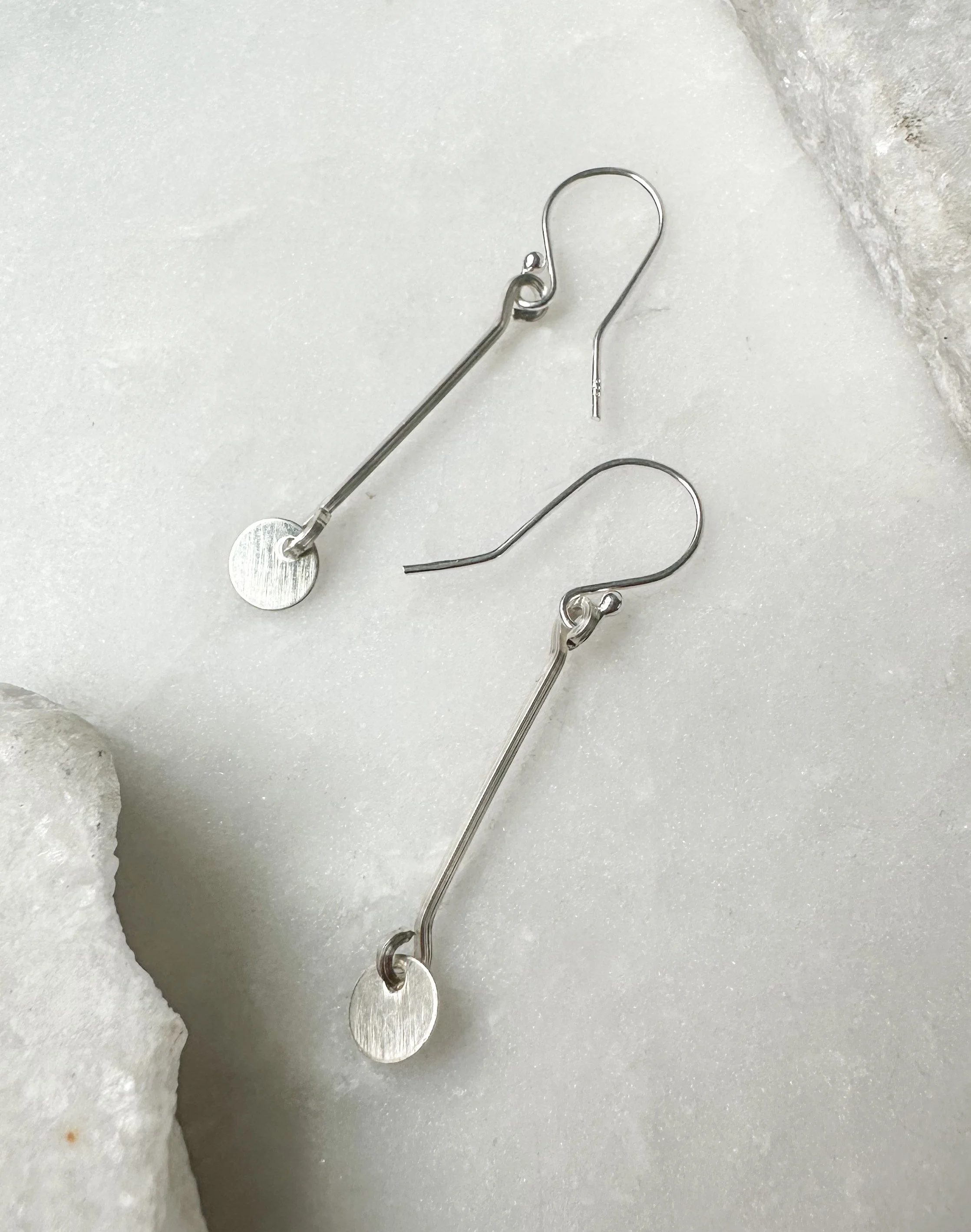 Coin bar drop earrings // 14k gold fill or sterling silver
