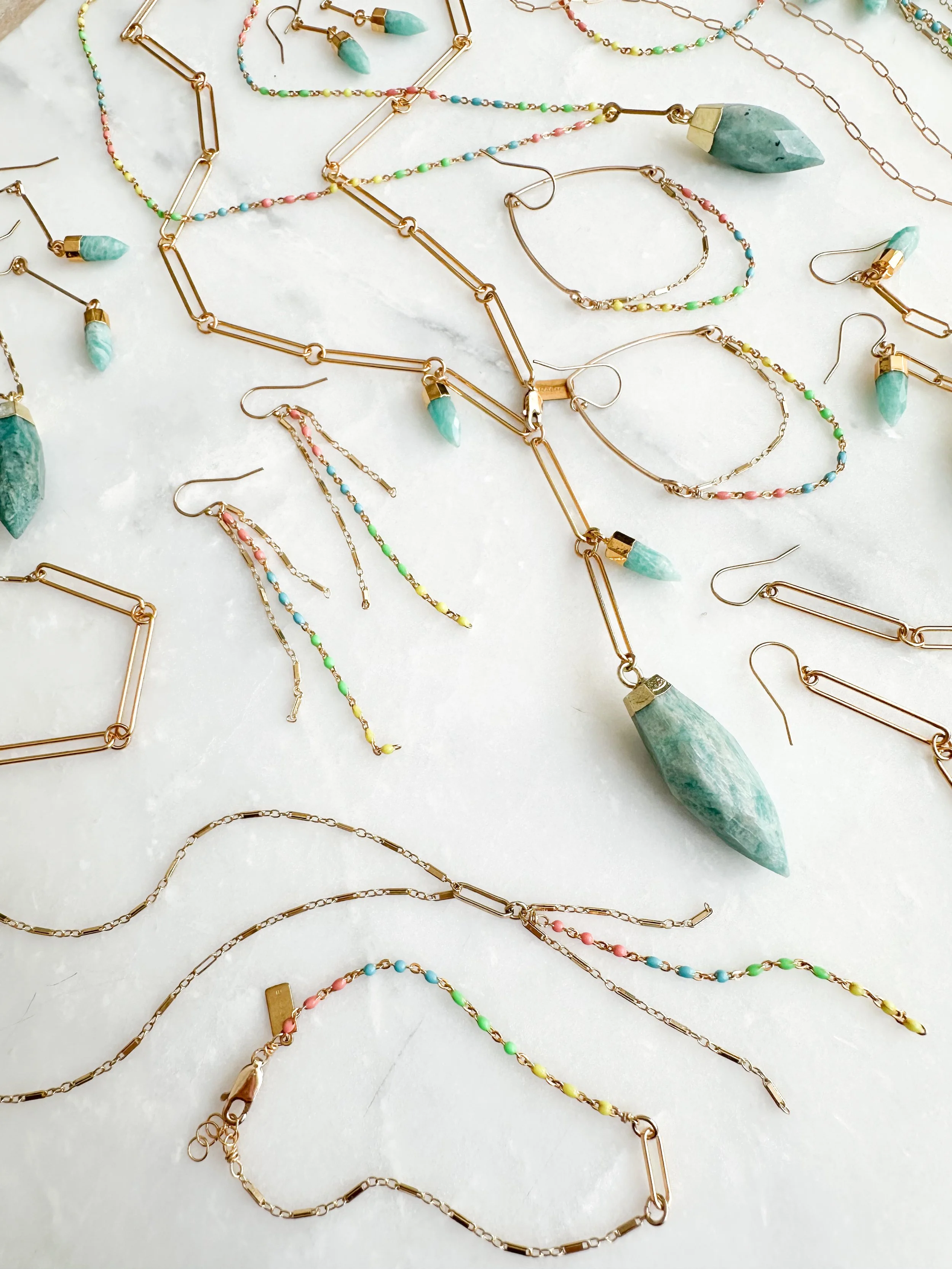 sky-blue amazonite jewerly