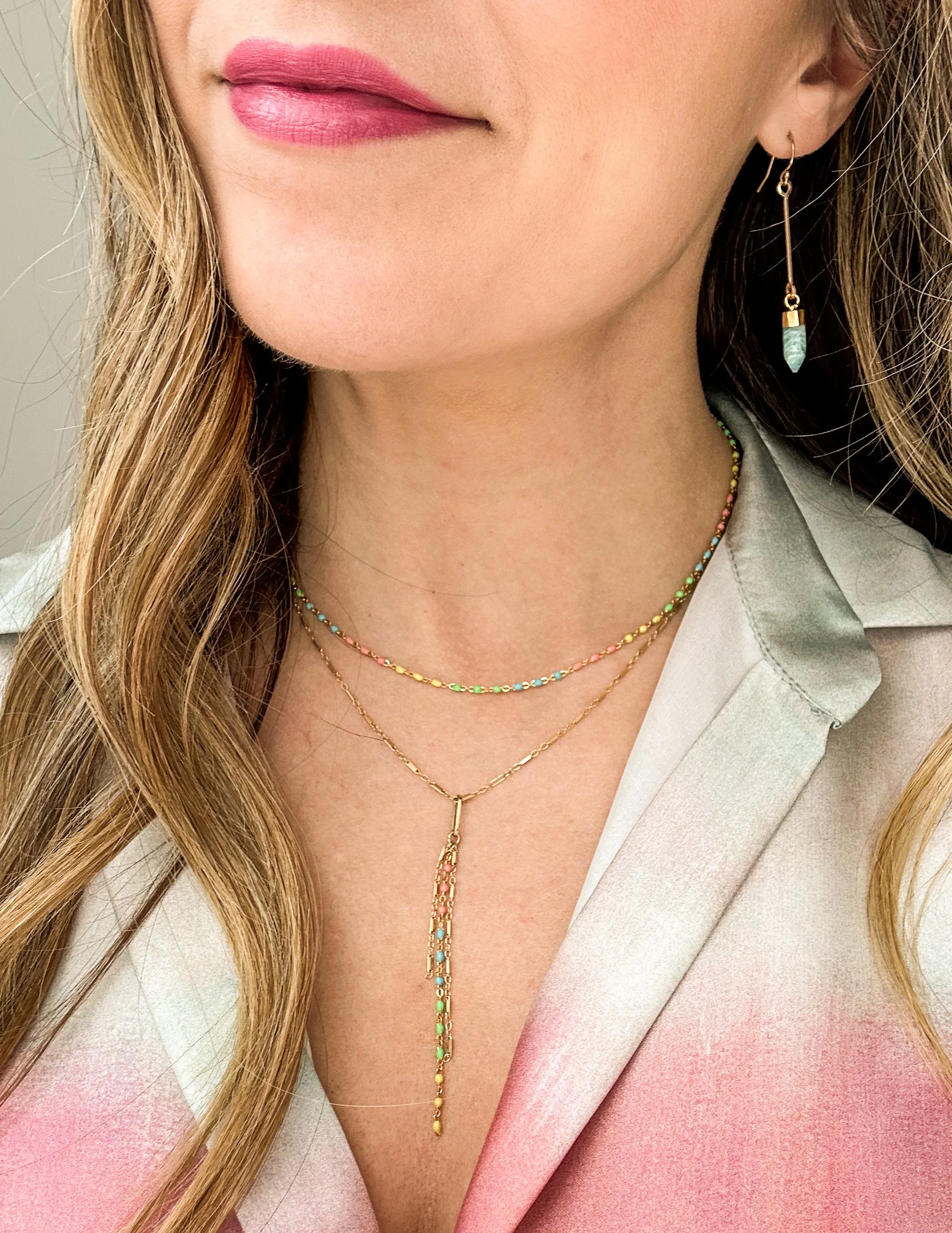 cheerful enamel chain jewelry
