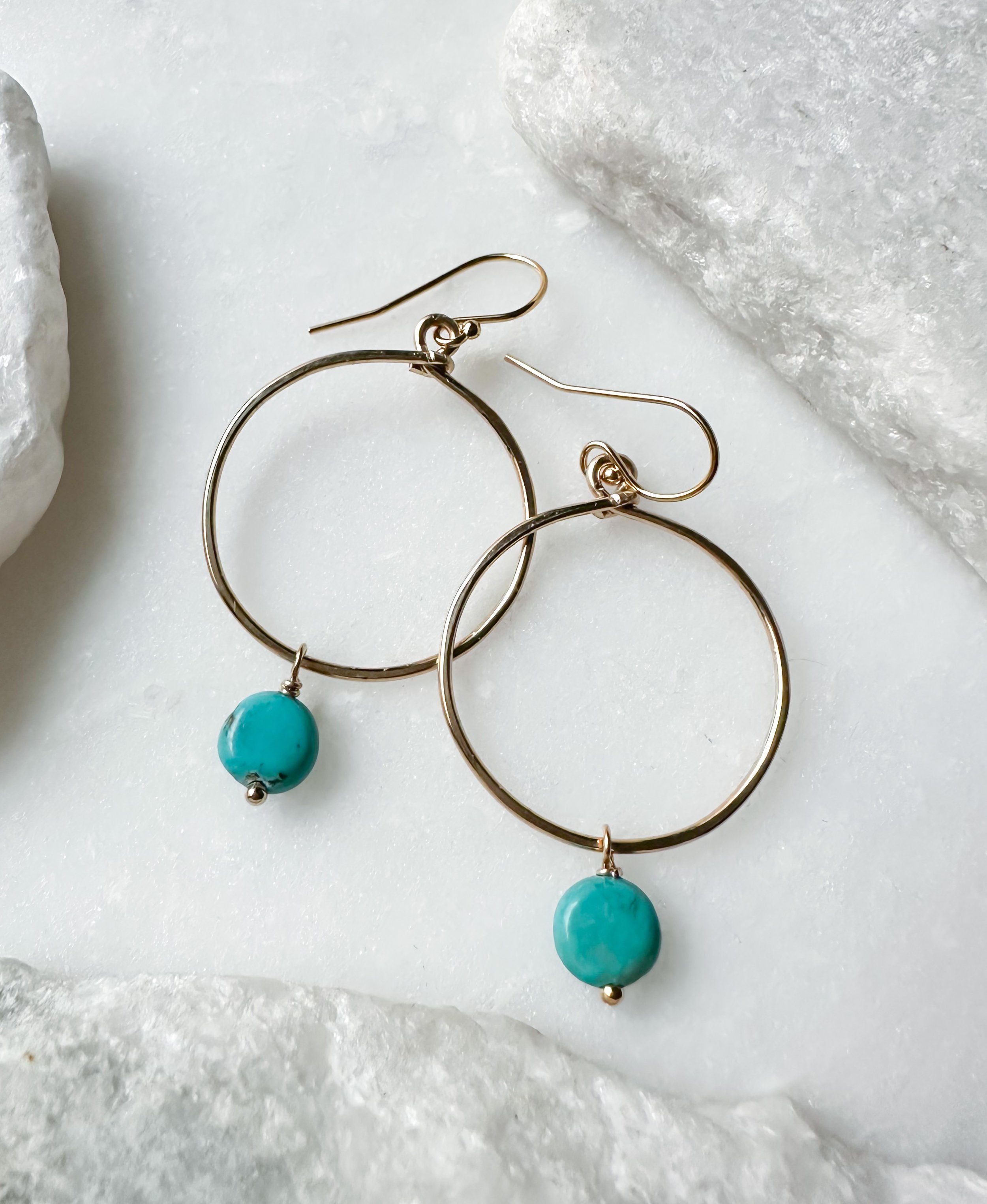 Turquoise hoop earring_Rach B Jewelry_RB1292_1.JPEG